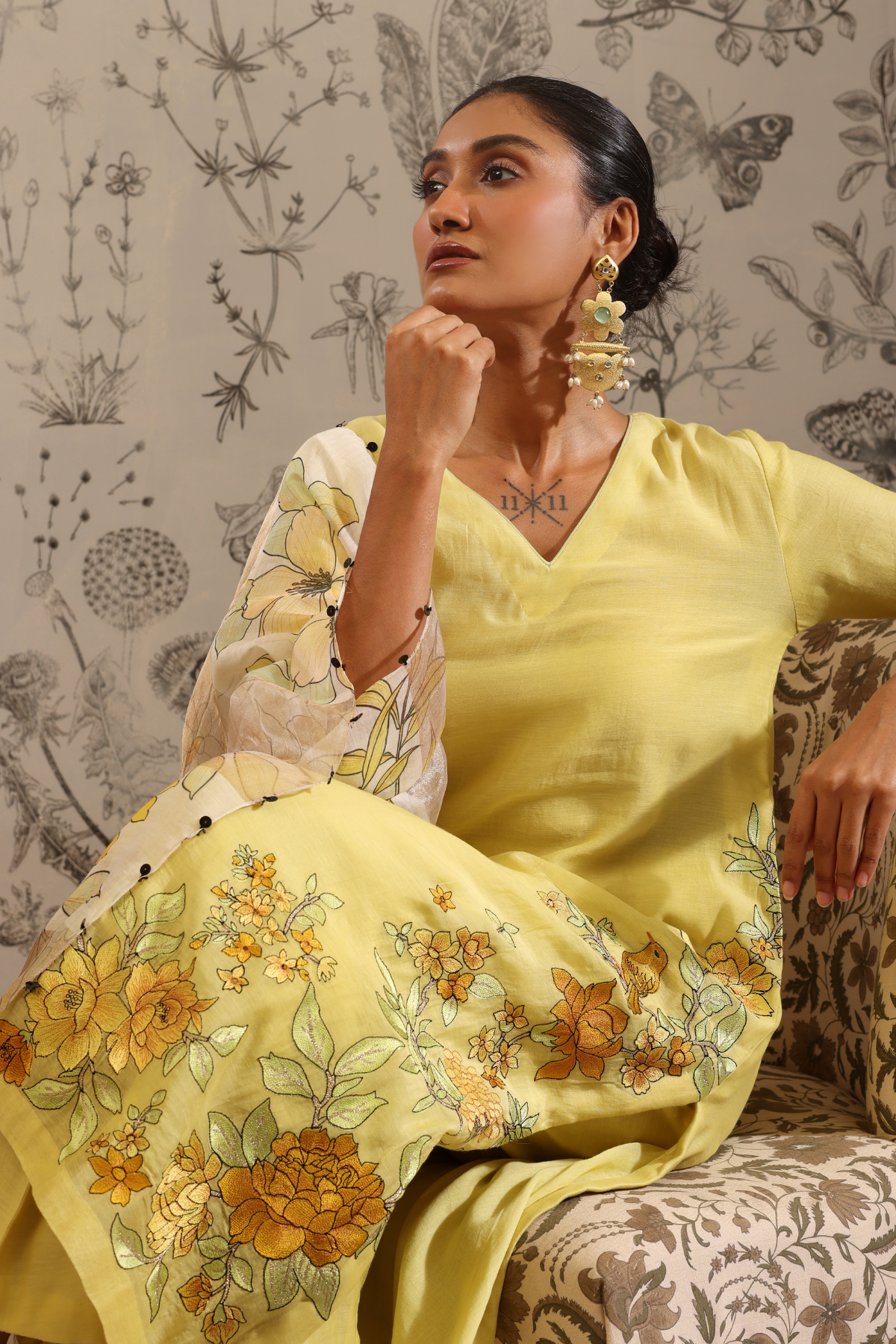 Vakya - Kurta Set- Yellow