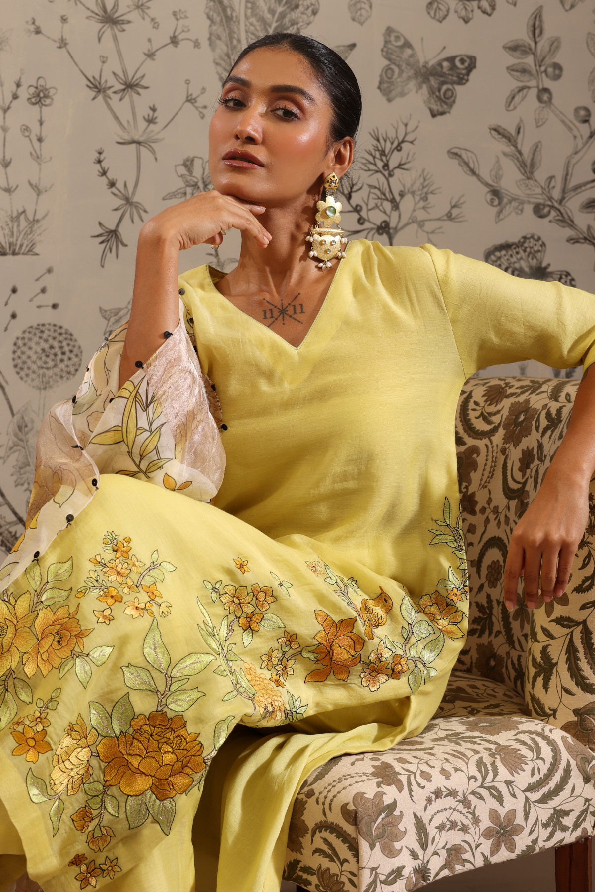 Vakya - Kurta Set- Yellow