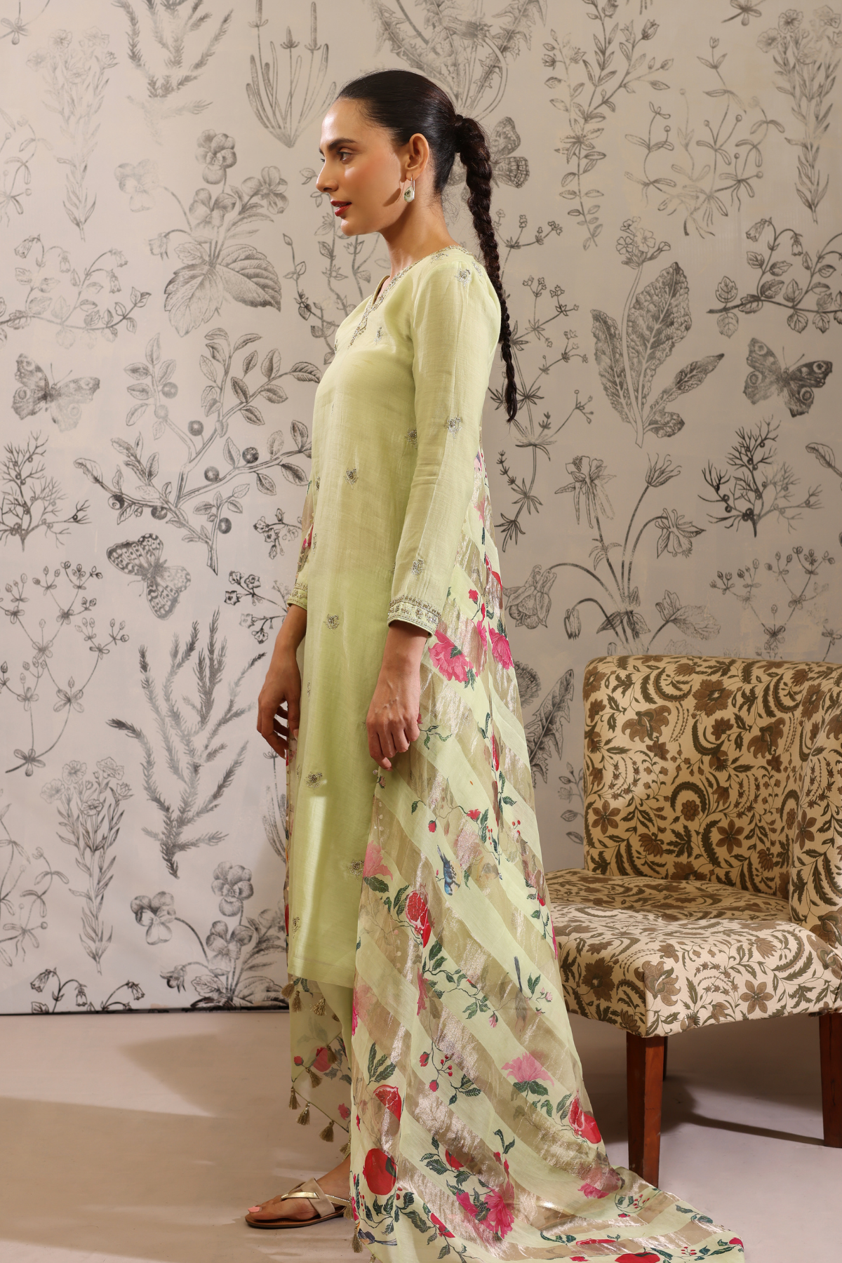 Anaar - Kurta Set- Green