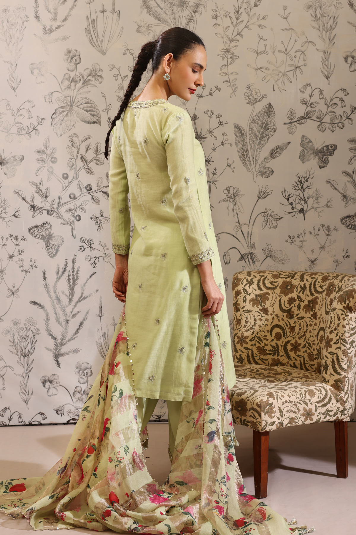 Anaar - Kurta Set- Green