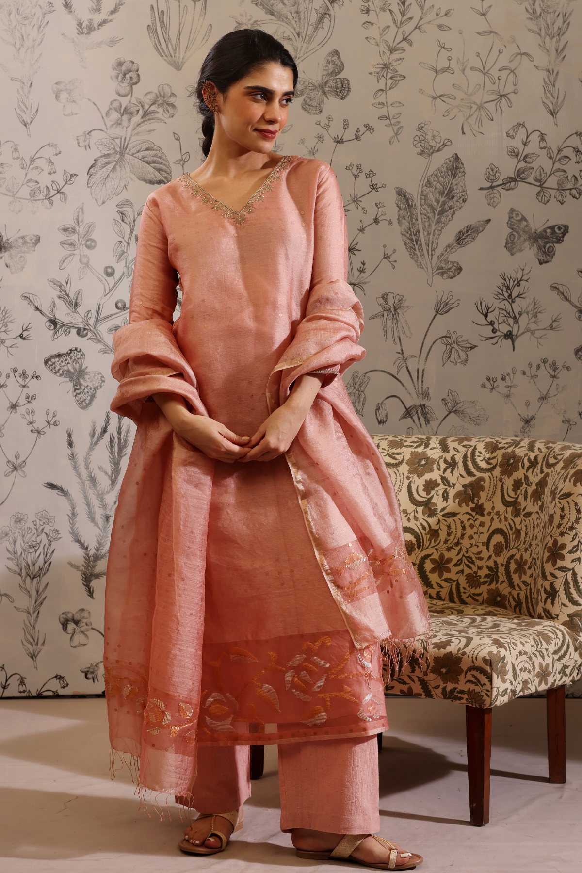 Udaya - Kurta Set- Old Rose