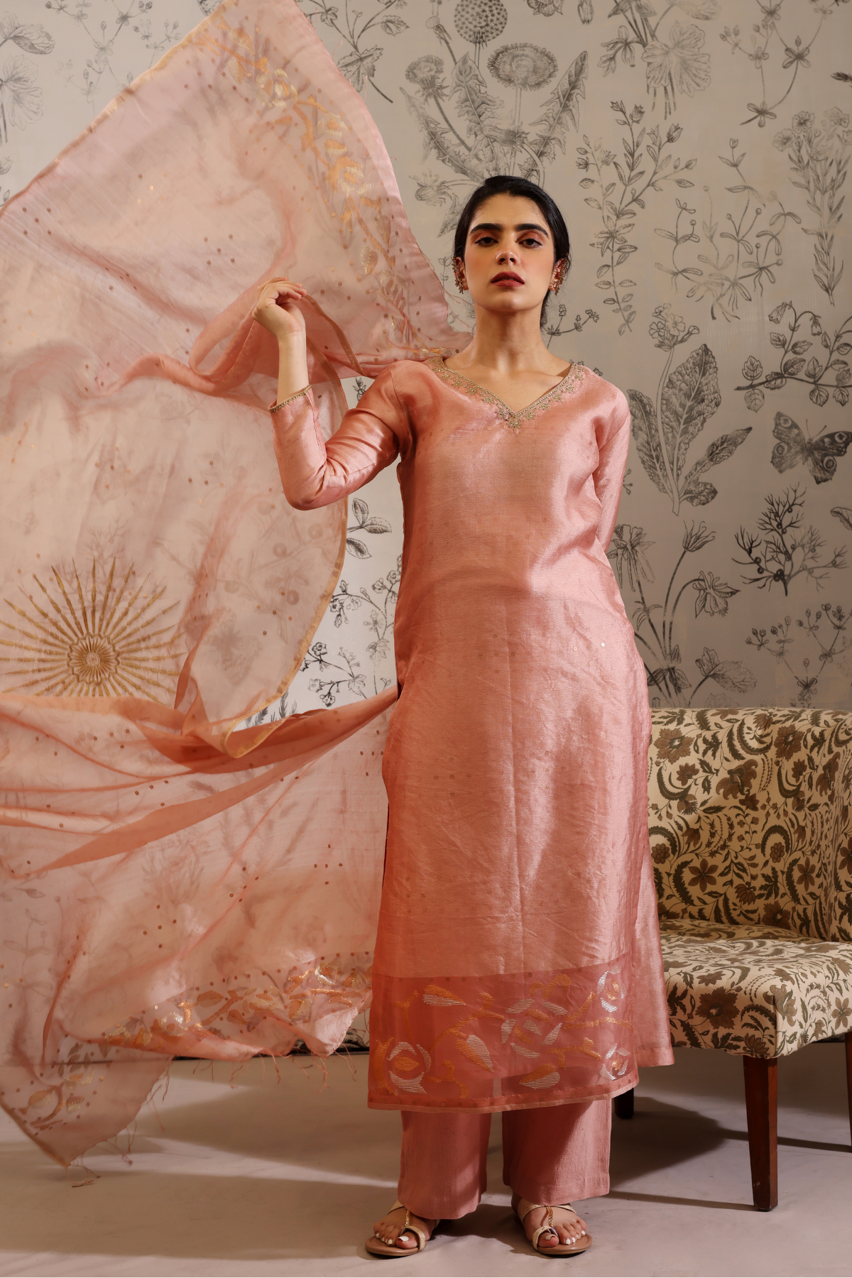 Udaya - Kurta Set- Old Rose