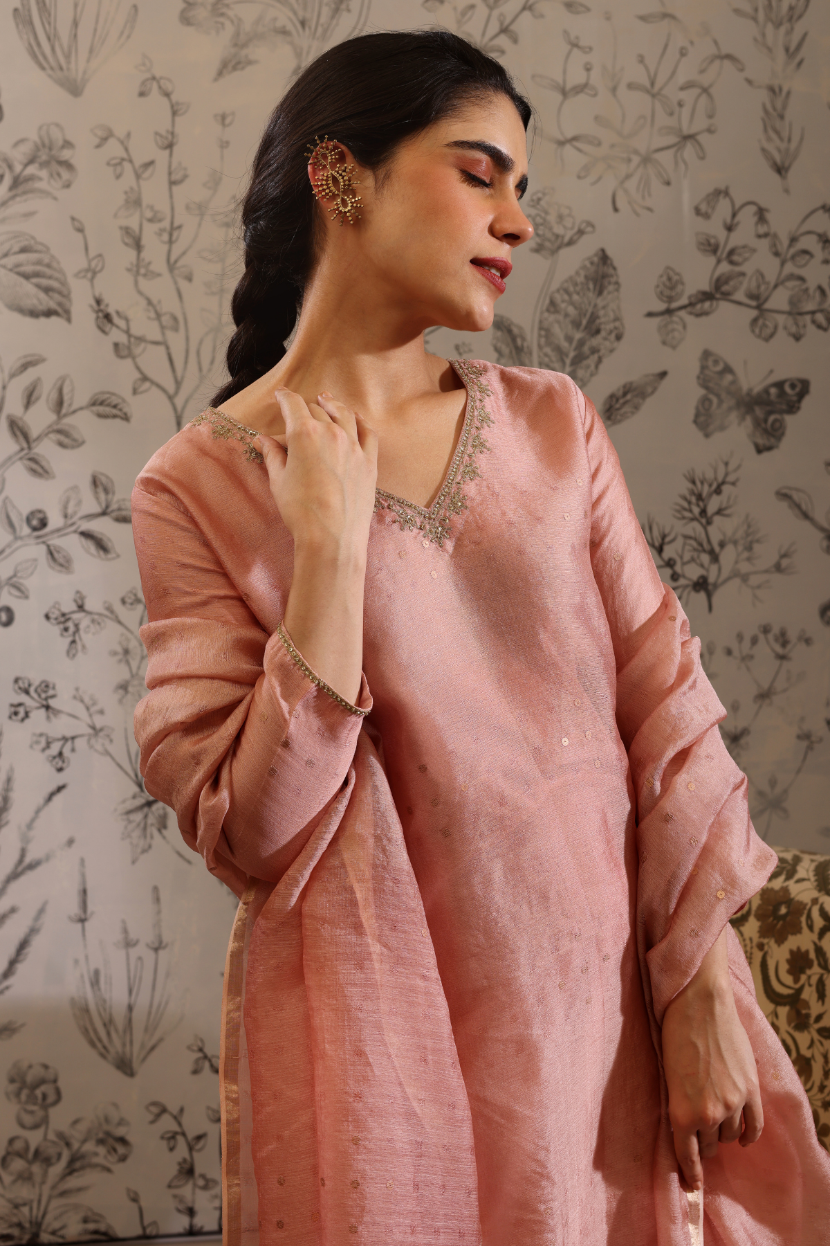 Udaya - Kurta Set- Old Rose
