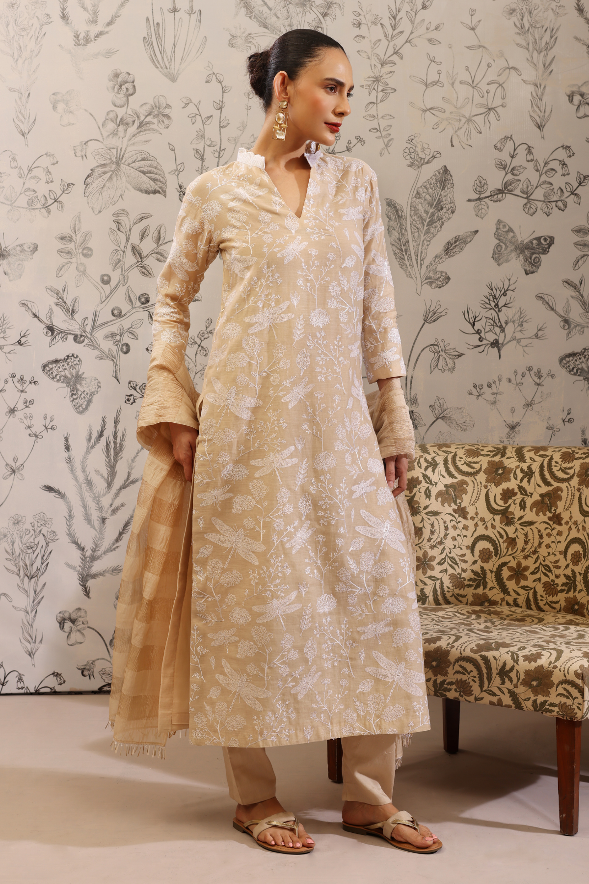 Gulma - Kurta Set- Beige