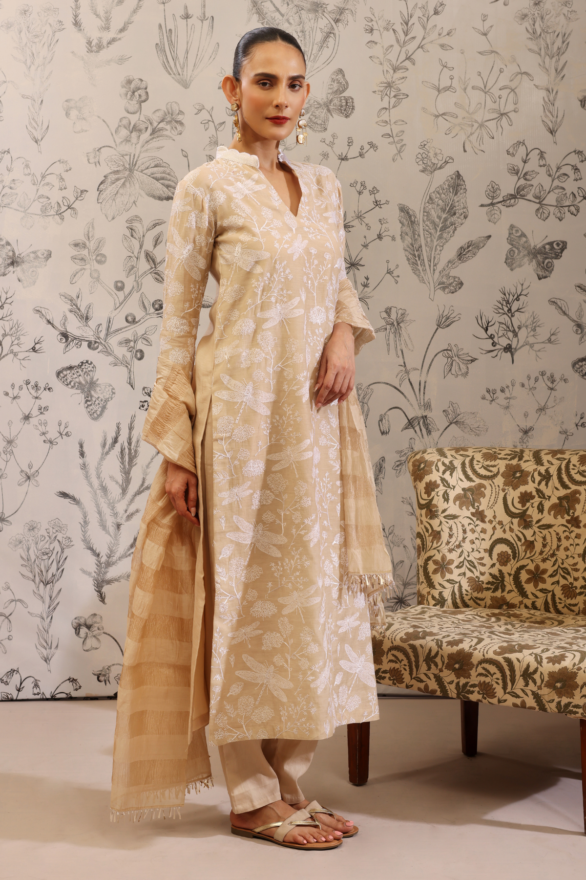Gulma - Kurta Set- Beige