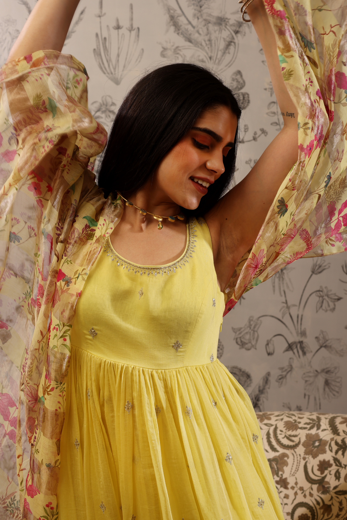 Aparajita - Kurta Set- Yellow