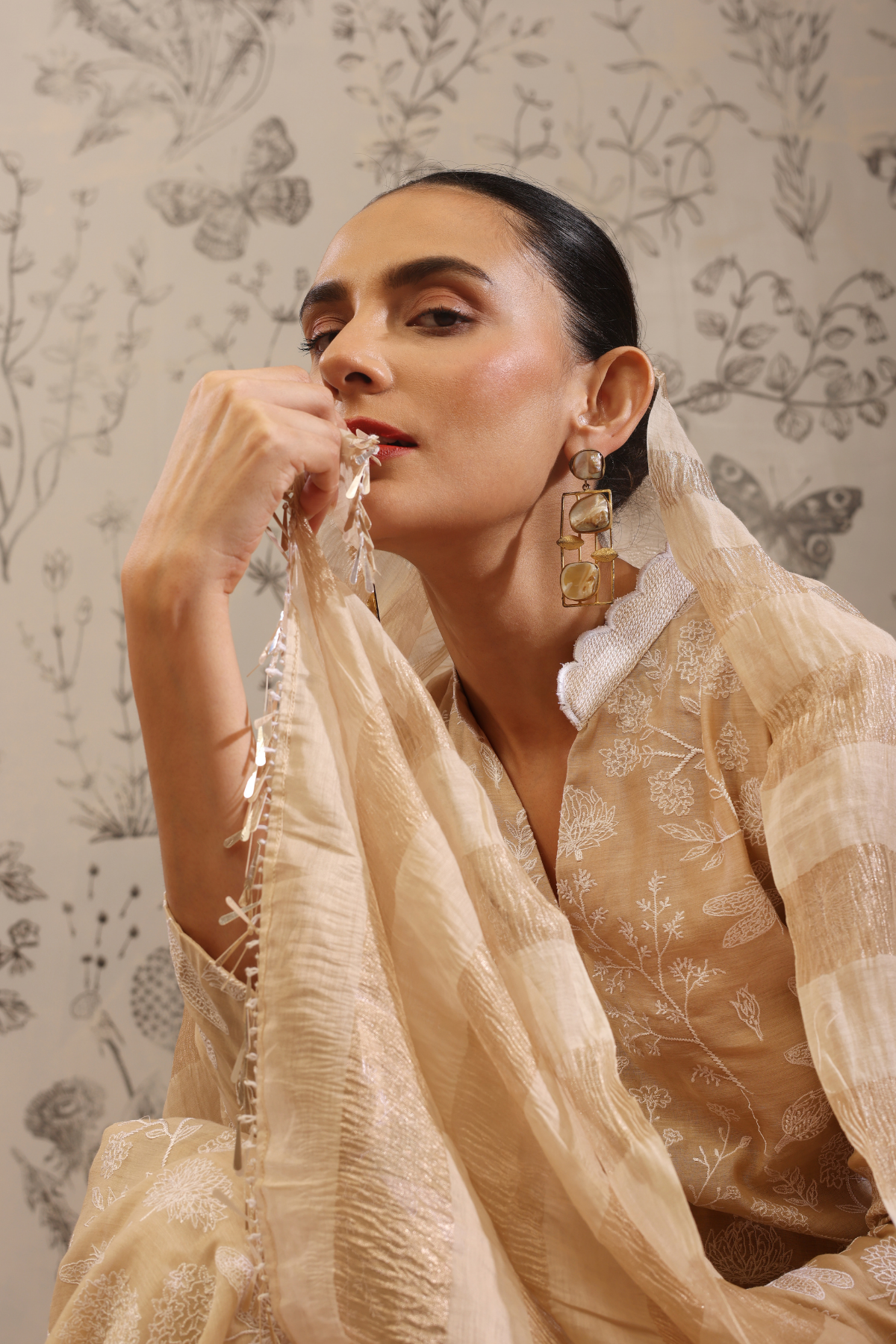 Gulma - Kurta Set- Beige