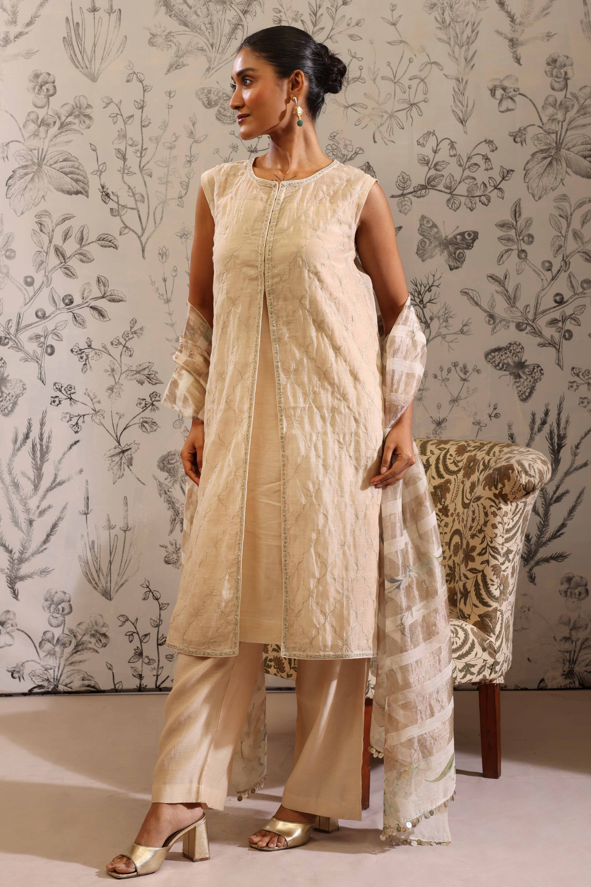 Makaranda - Kurta Set- Off White