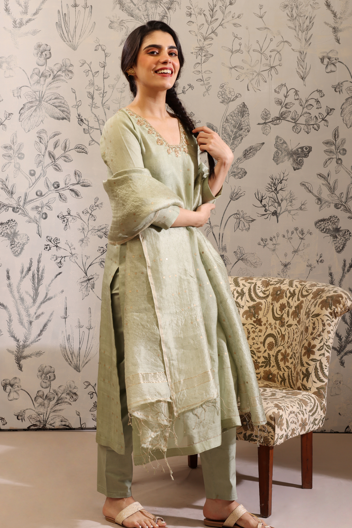 Padmini - Kurta Set- Green