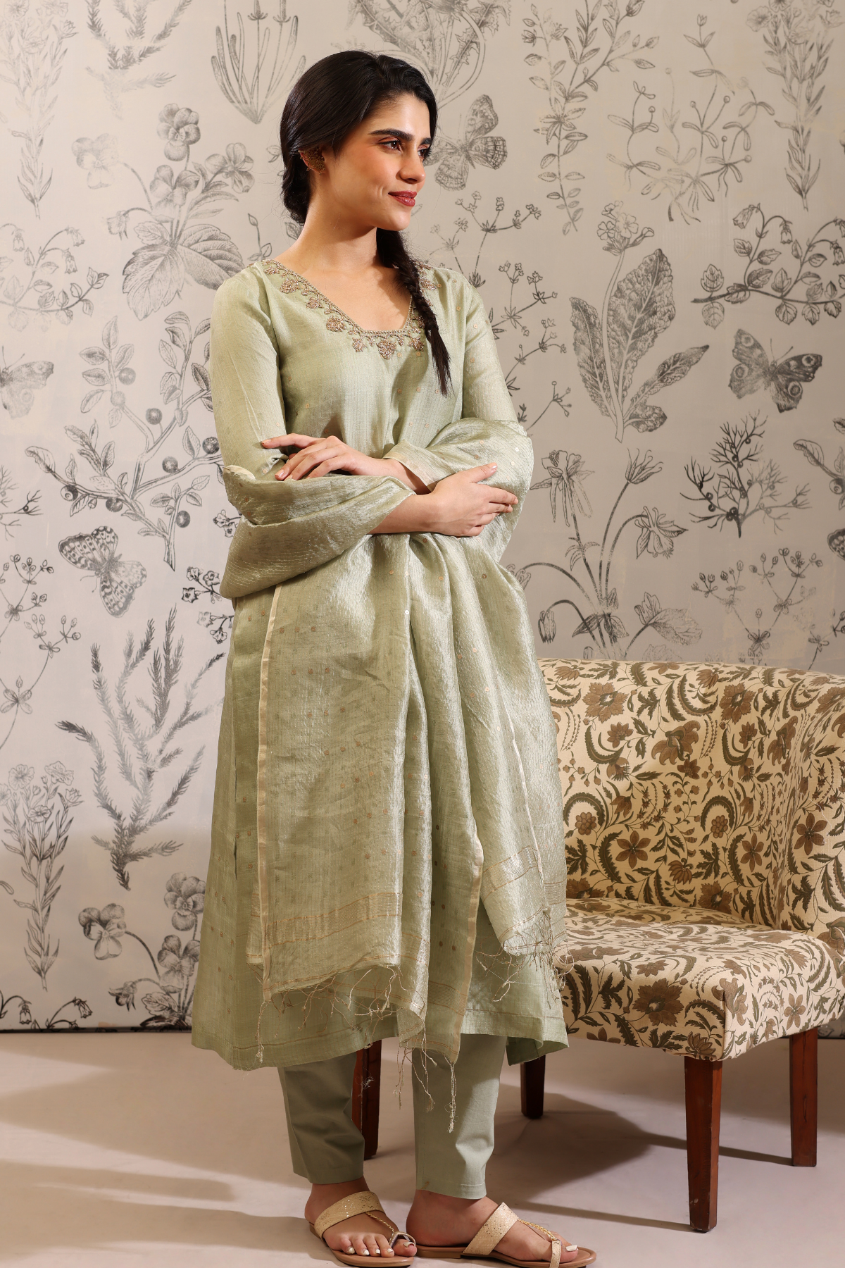 Padmini - Kurta Set- Green