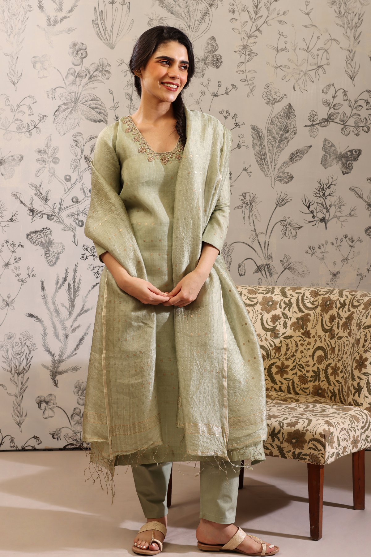 Padmini - Kurta Set- Green