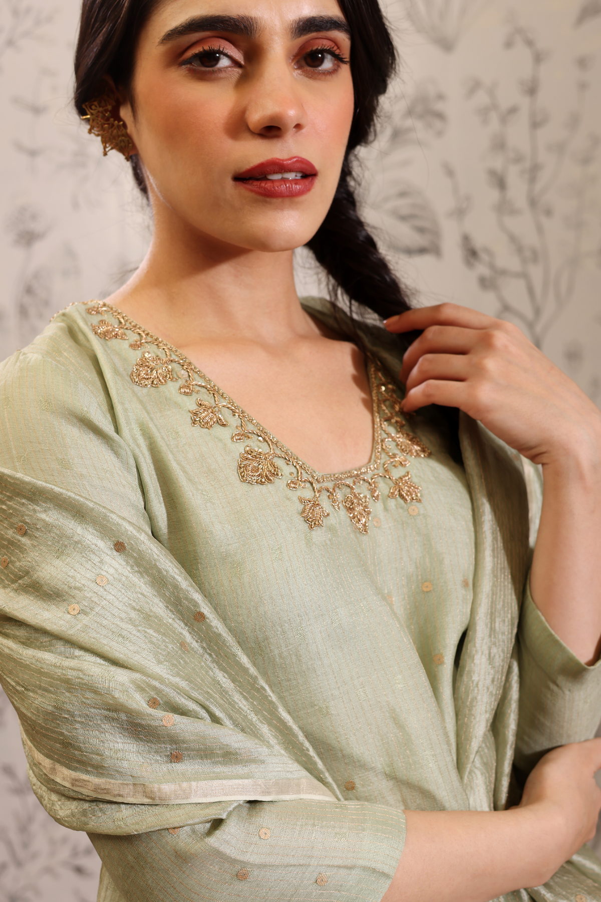 Padmini - Kurta Set- Green