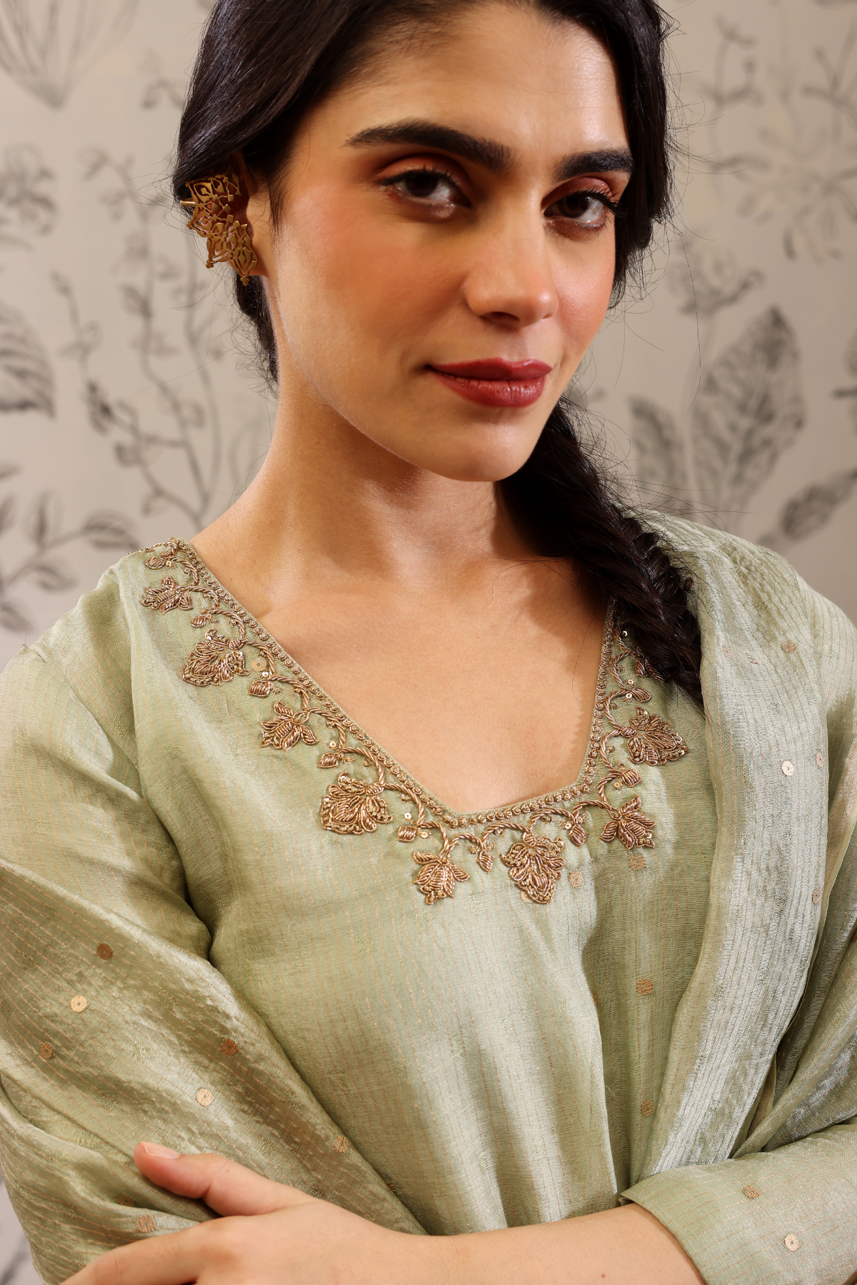 Padmini - Kurta Set- Green