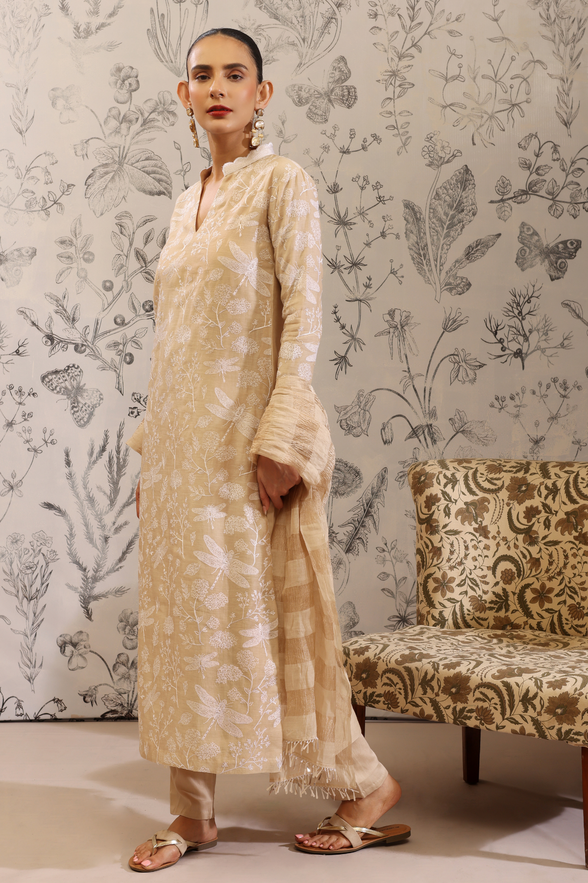 Gulma - Kurta Set- Beige