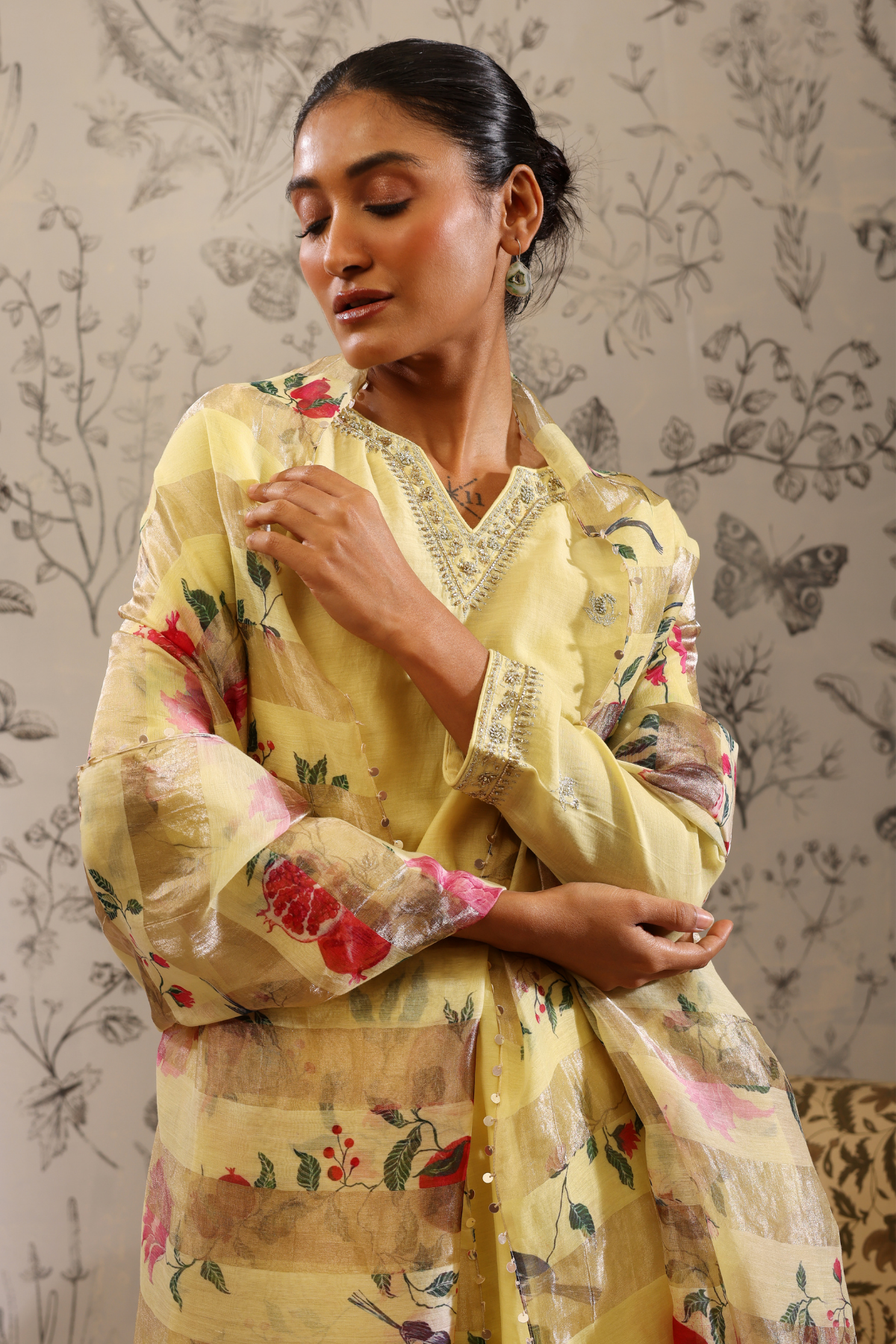 Anaar - Kurta Set- Yellow