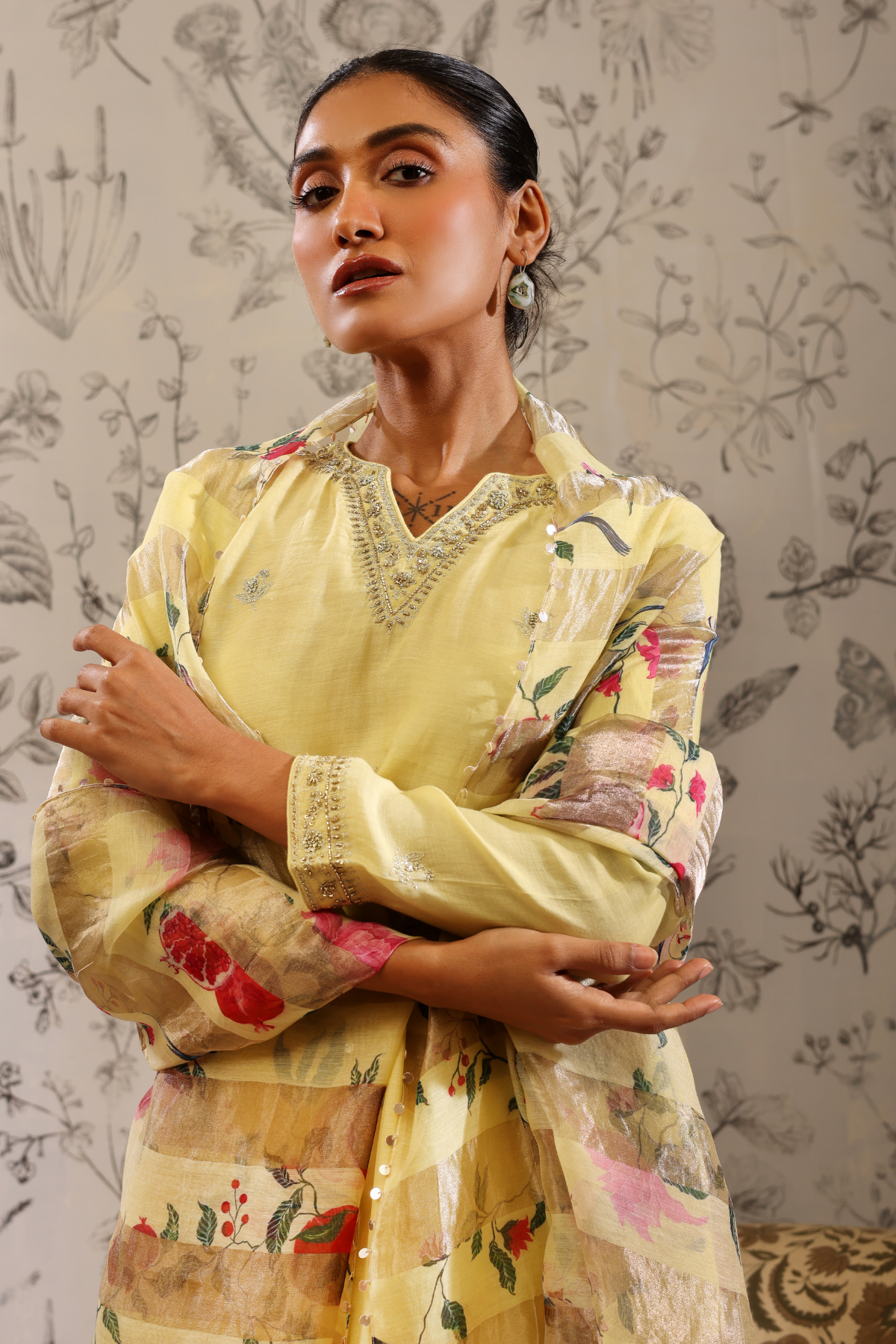 Anaar - Kurta Set- Yellow
