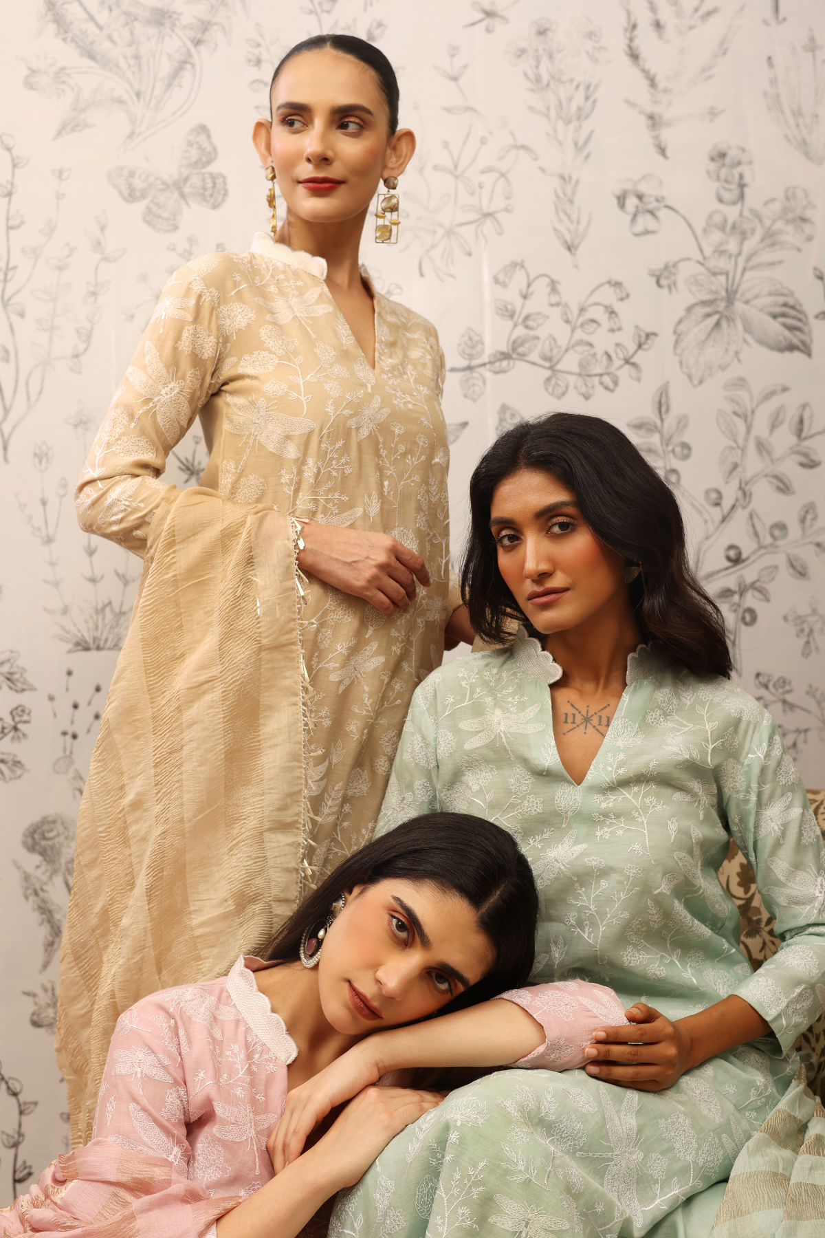 Gulma - Kurta Set- Beige