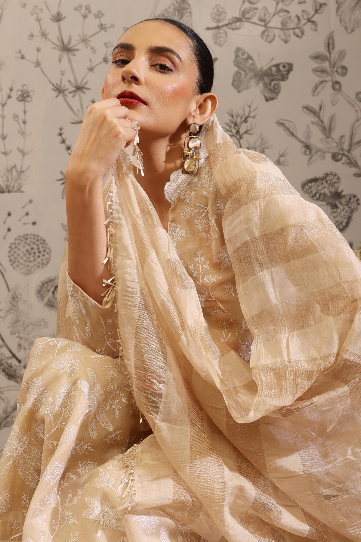 Gulma - Kurta Set- Beige