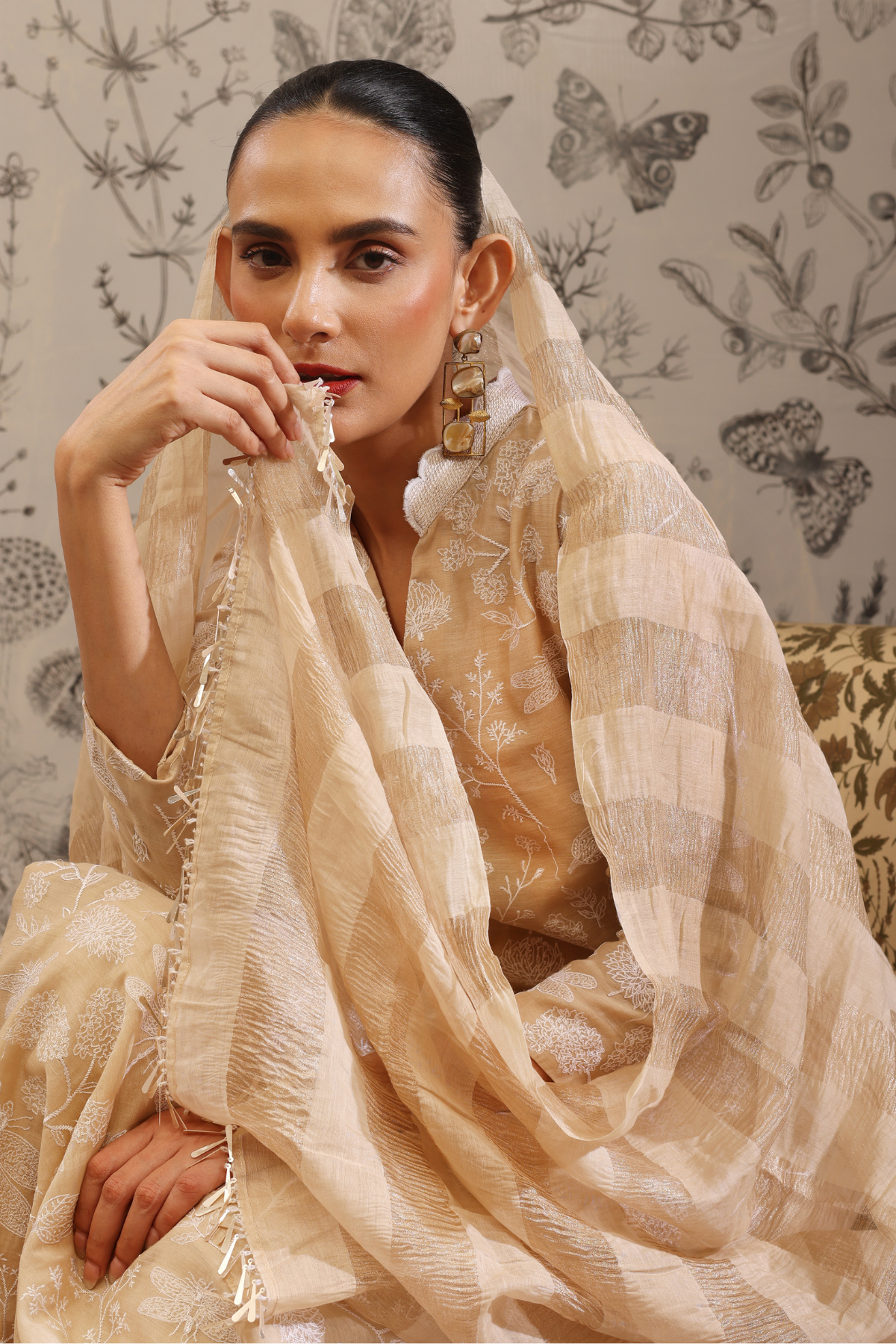 Gulma - Kurta Set- Beige
