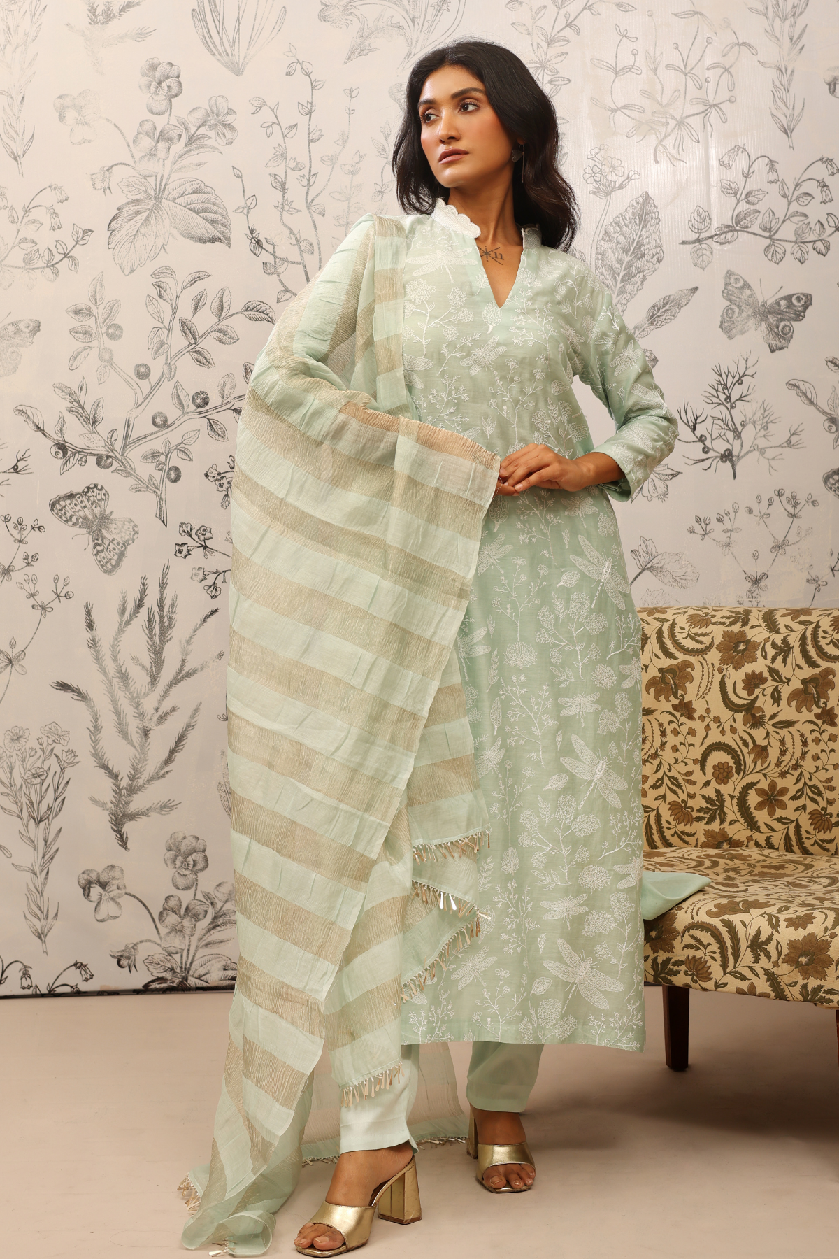Gulma - Kurta Set- Blue