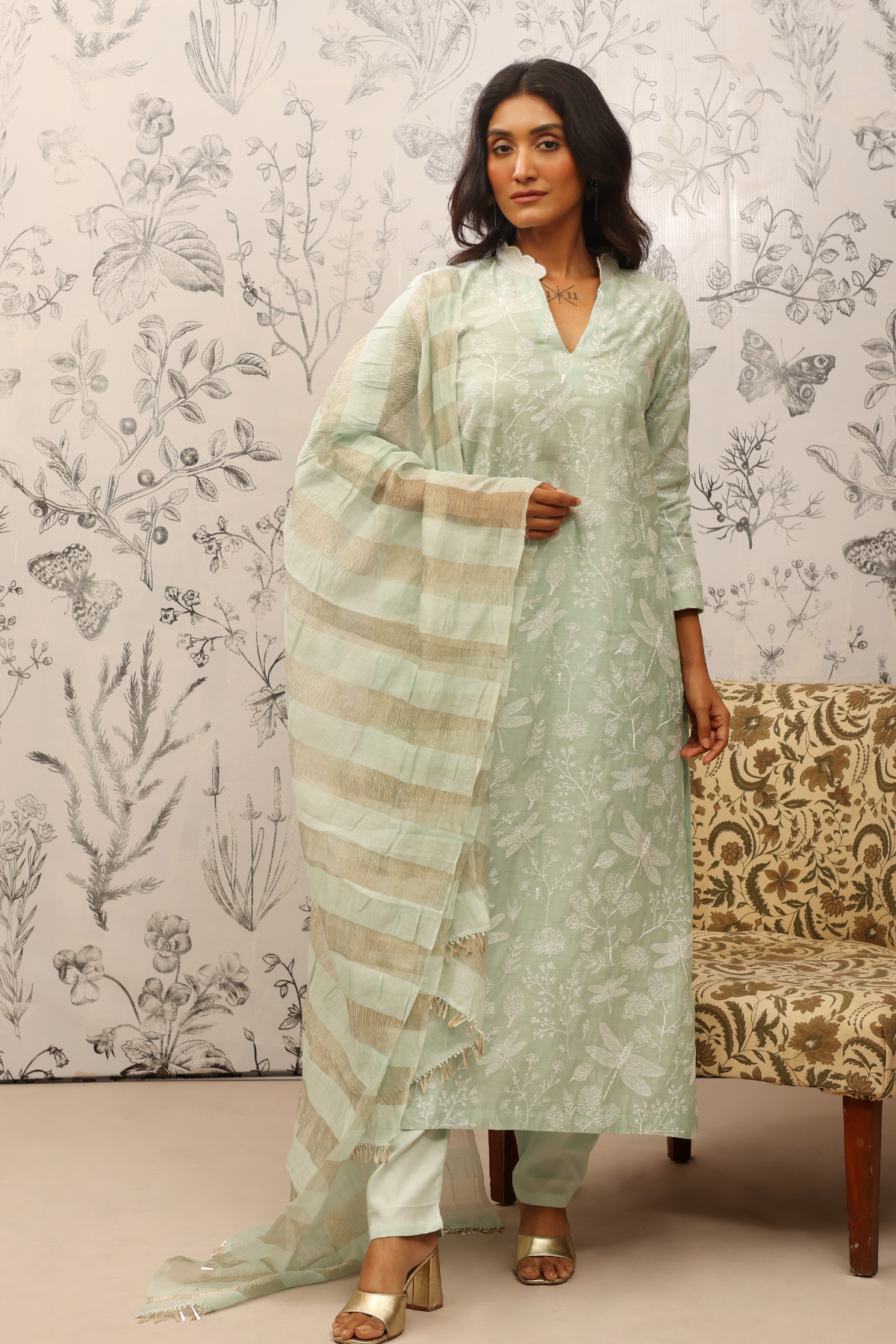 Gulma - Kurta Set- Blue