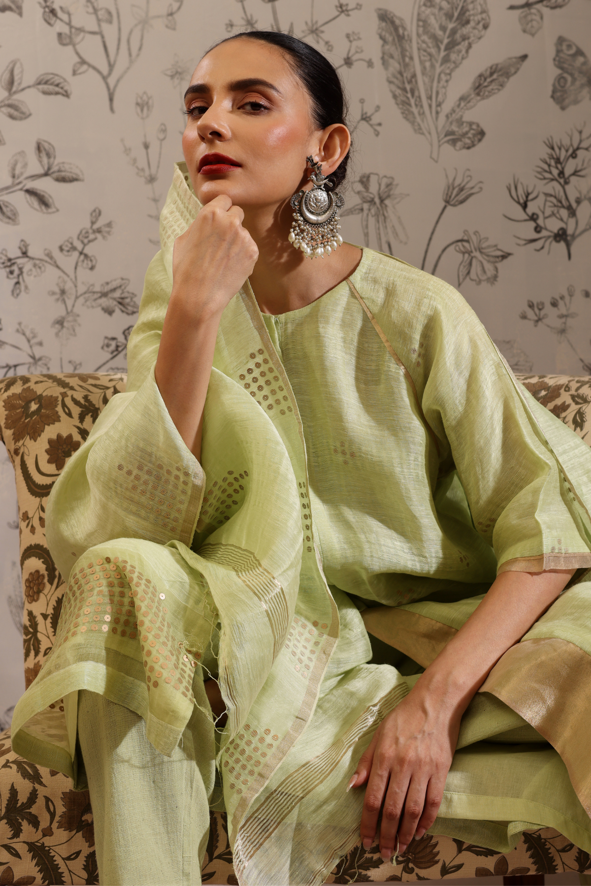Piyusa - Kurta Set- Green
