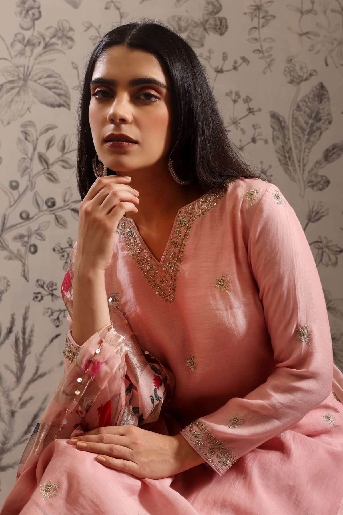 Anaar - Kurta Set- Pink