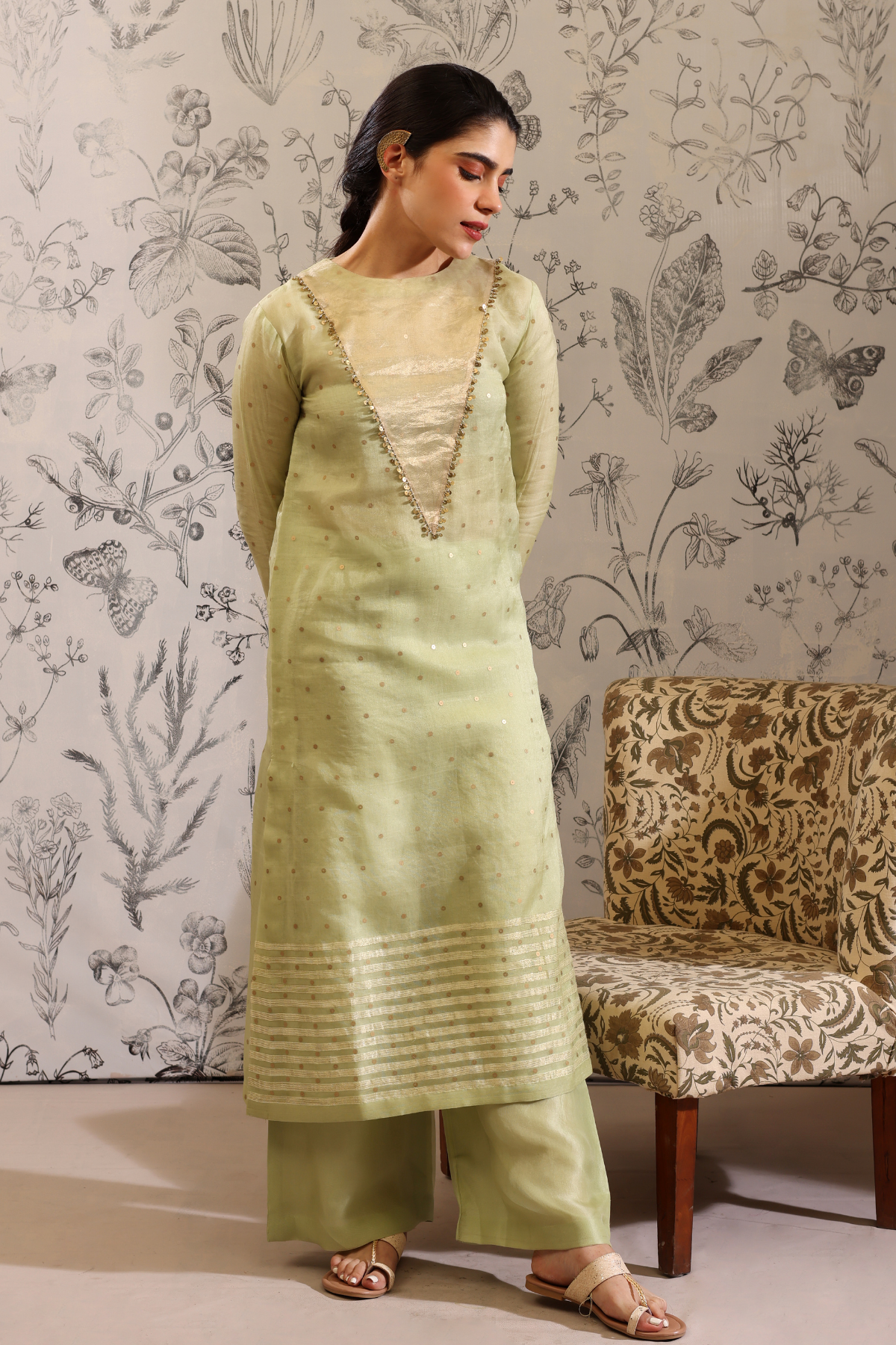 Sukanda - Kurta Set- Green