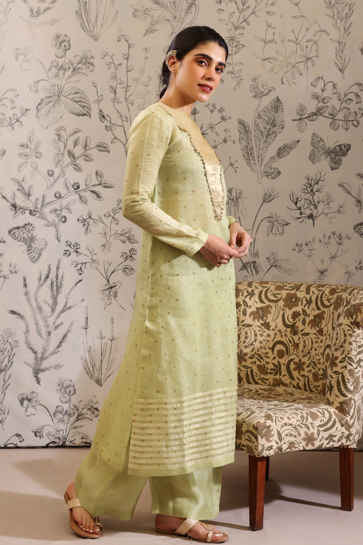 Sukanda - Kurta Set- Green