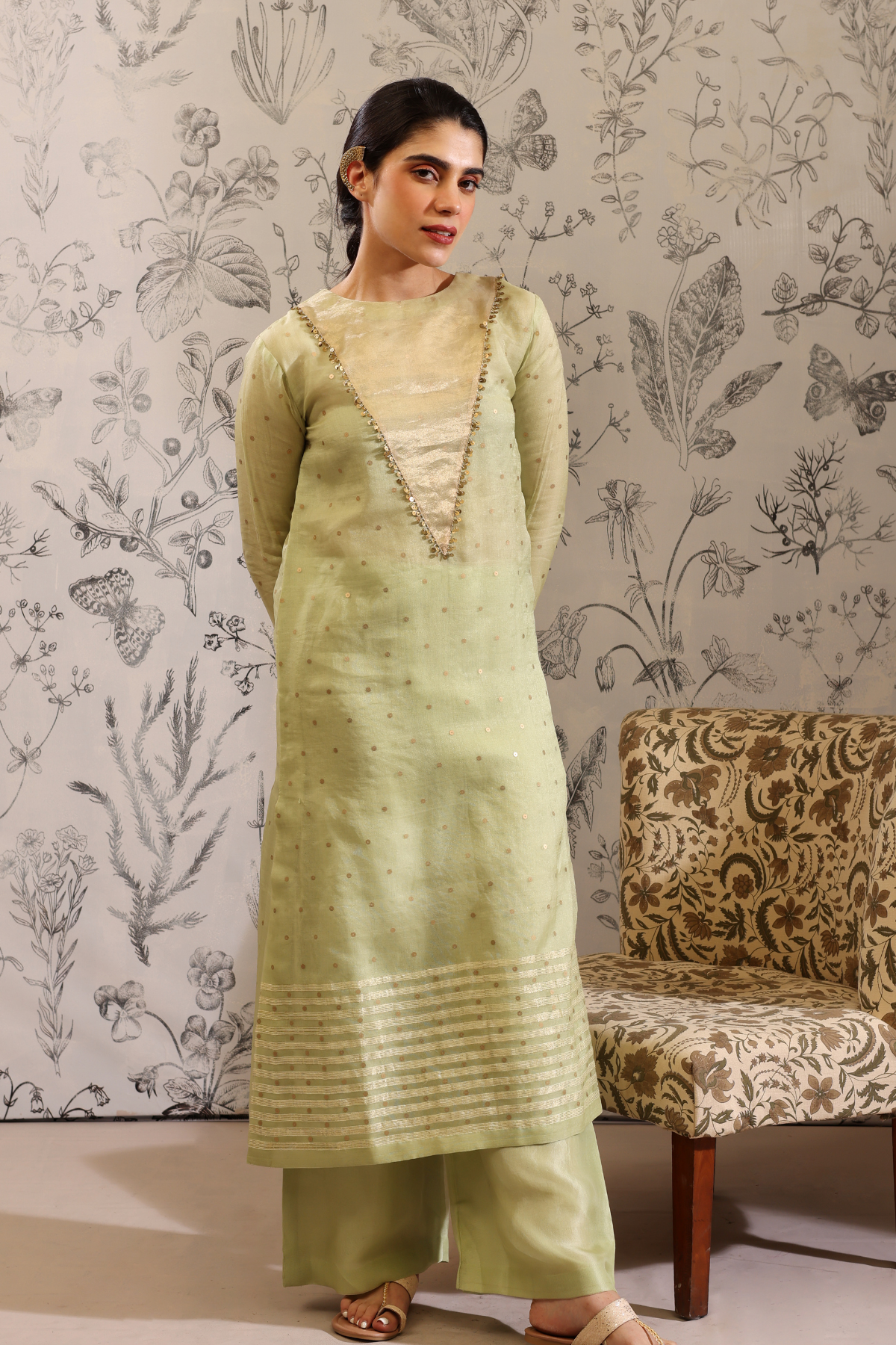 Sukanda - Kurta Set- Green
