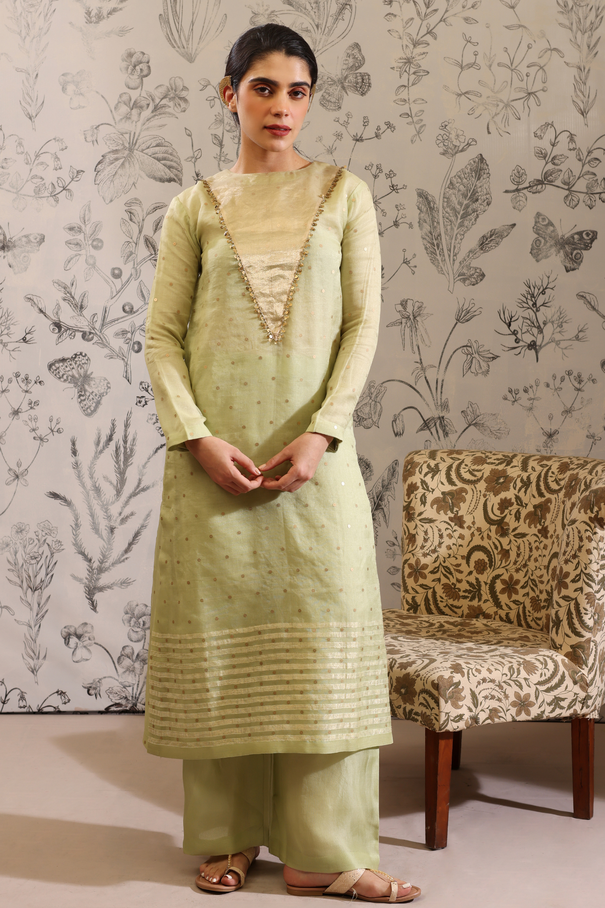 Sukanda - Kurta Set- Green