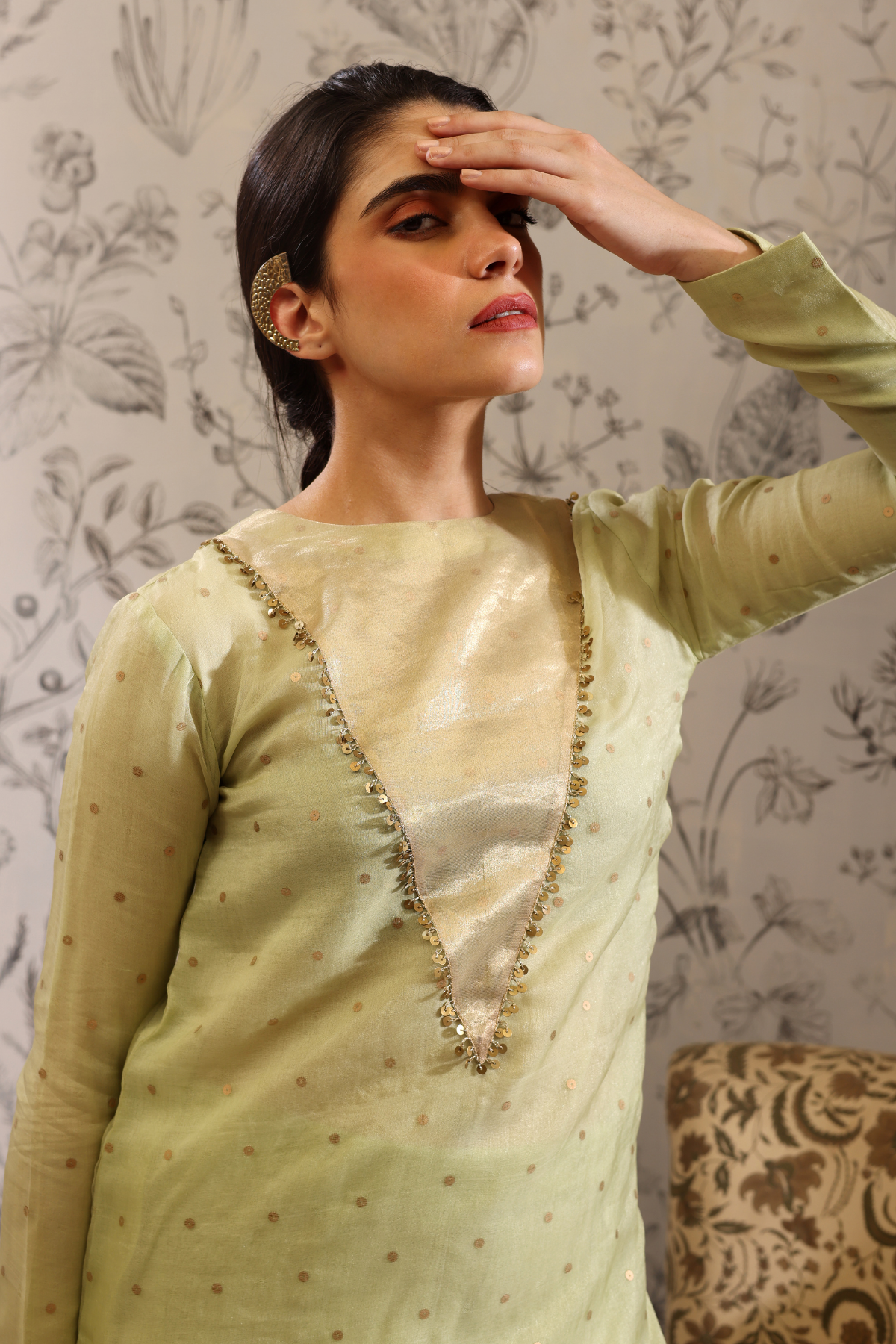 Sukanda - Kurta Set- Green