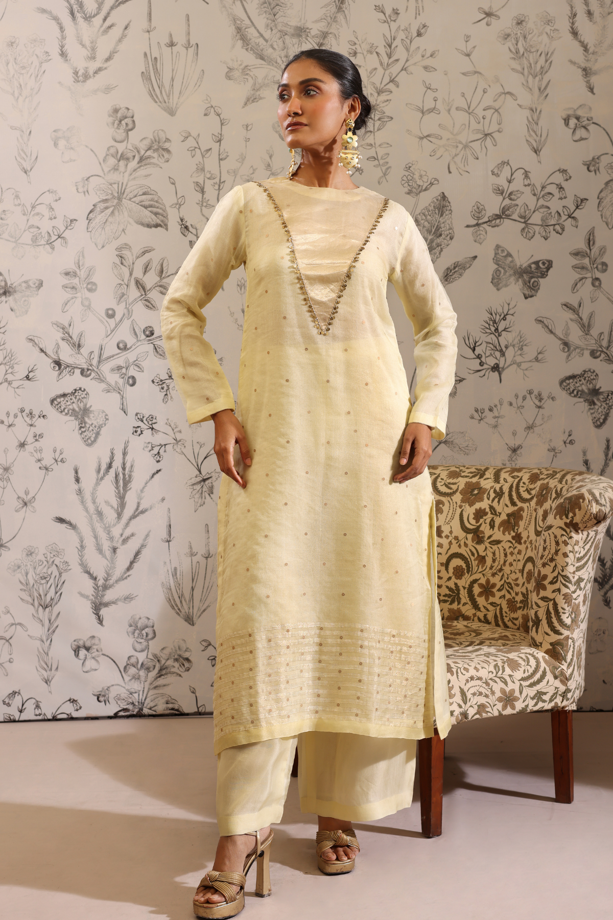 Sukanda - Kurta Set- Yellow