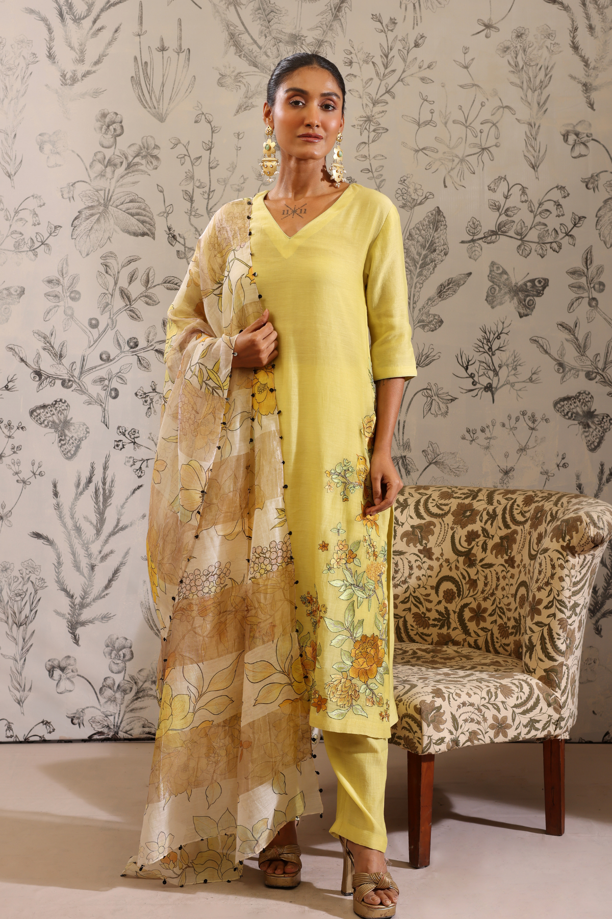 Vakya - Kurta Set- Yellow