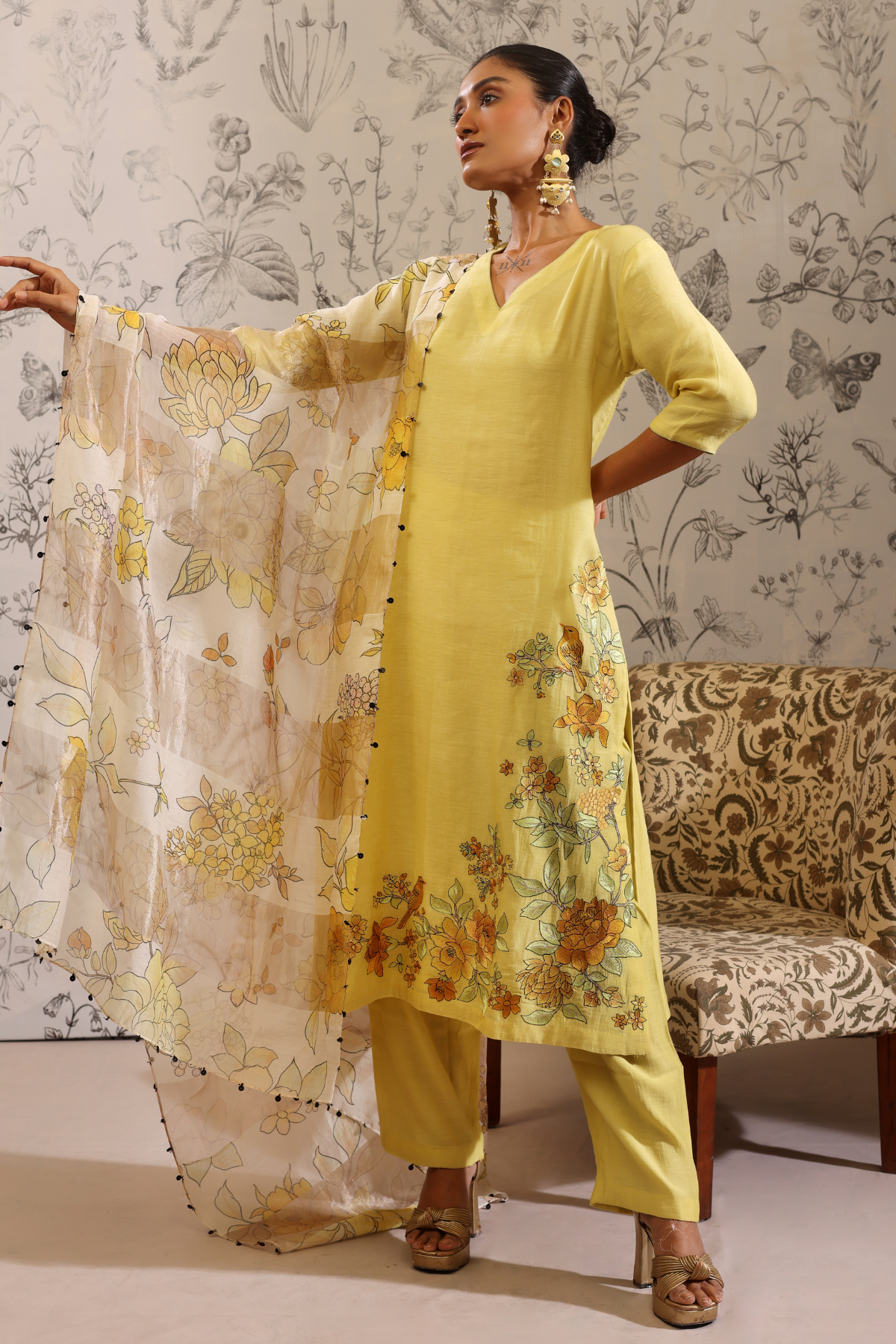 Vakya - Kurta Set- Yellow