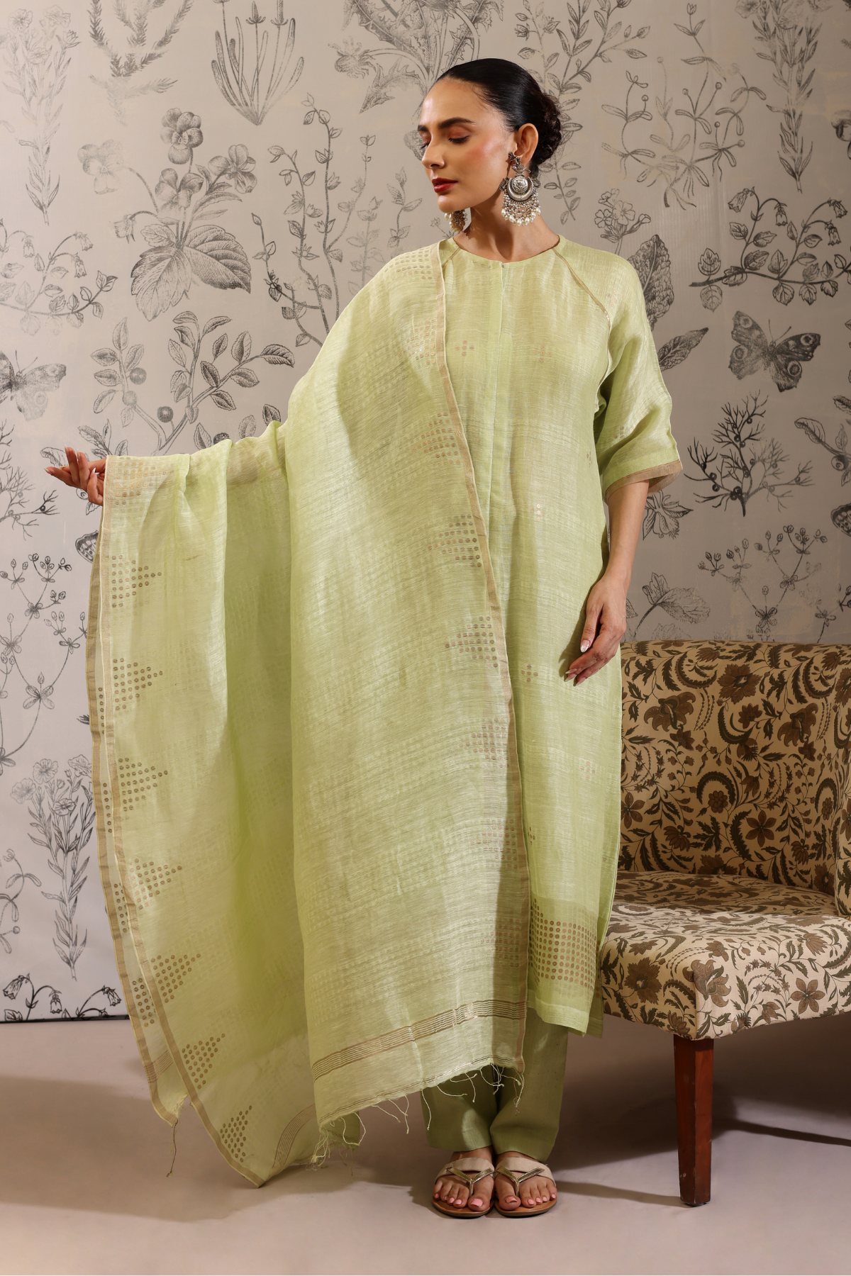 Piyusa - Kurta Set- Green
