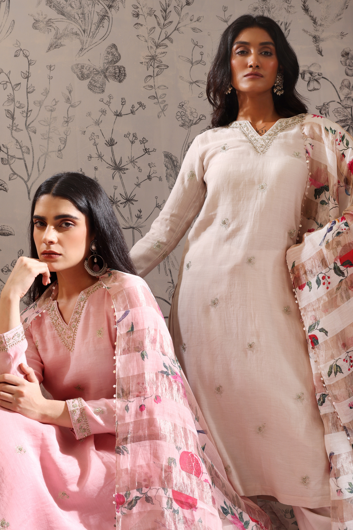 Anaar - Kurta Set- White
