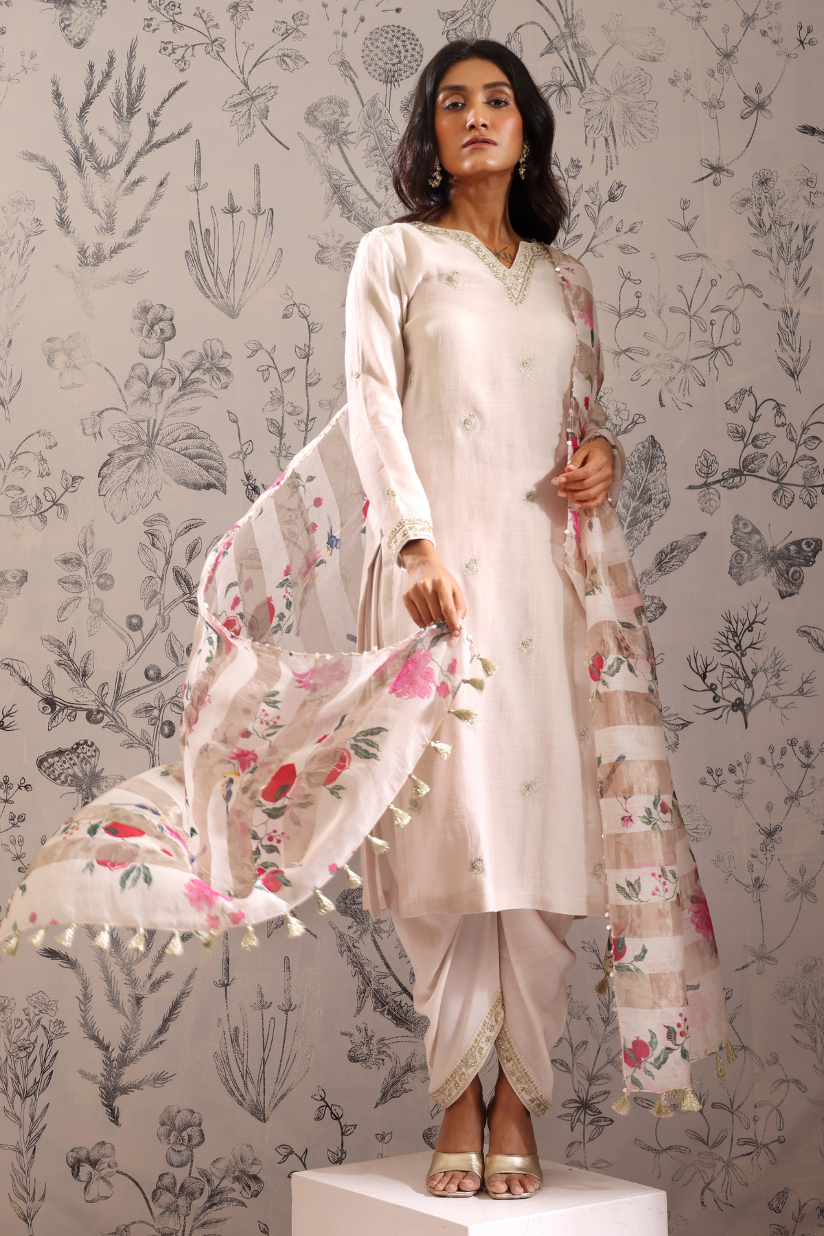 Anaar - Kurta Set- White