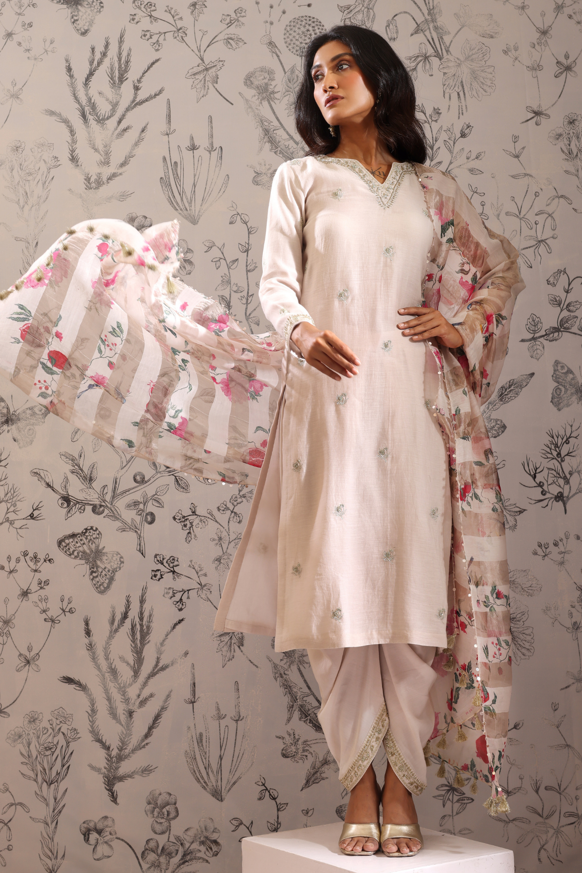 Anaar - Kurta Set- White