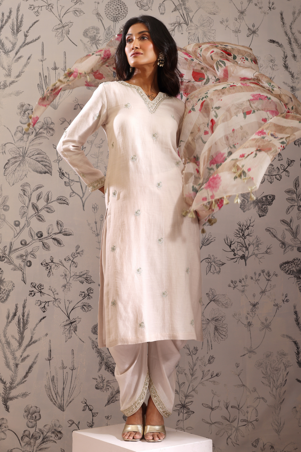 Anaar - Kurta Set- White