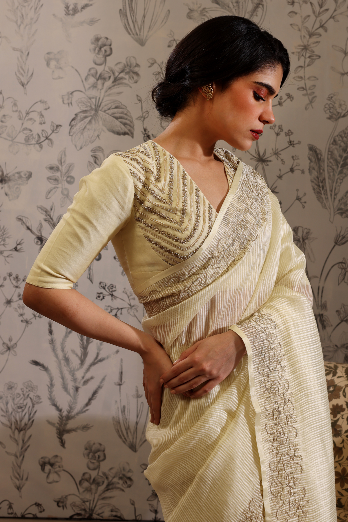 Jhilika - Saree- Yellow