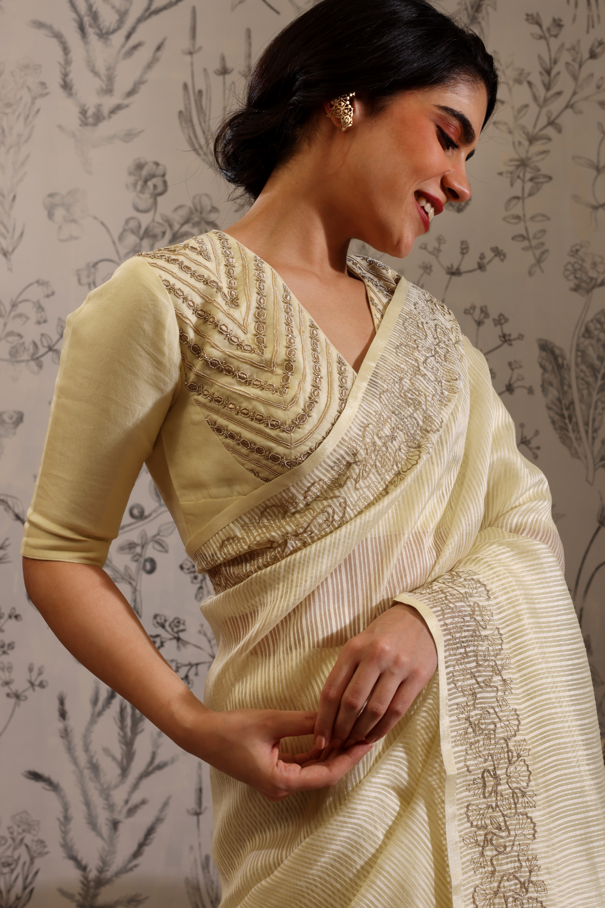Jhilika - Saree- Yellow