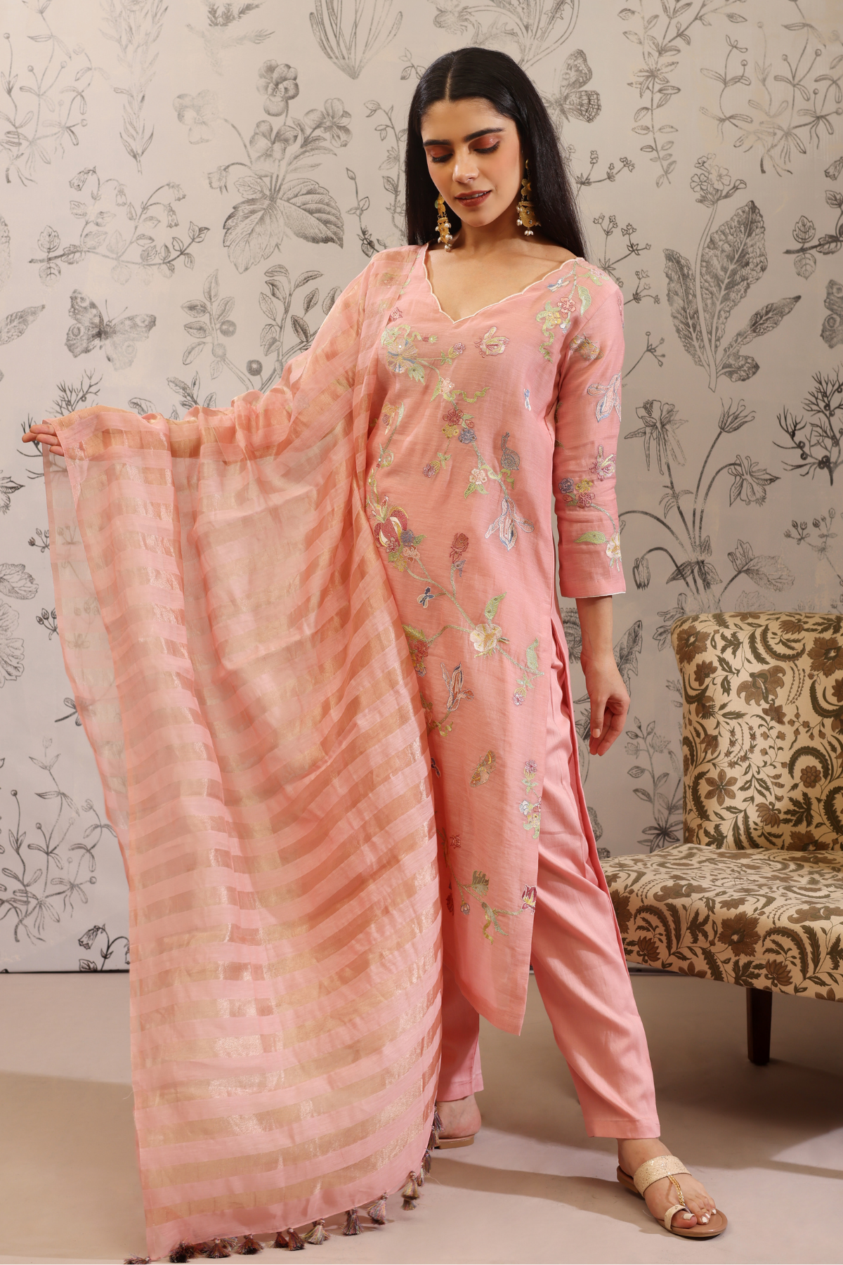 Harita - Kurta Set- Pink