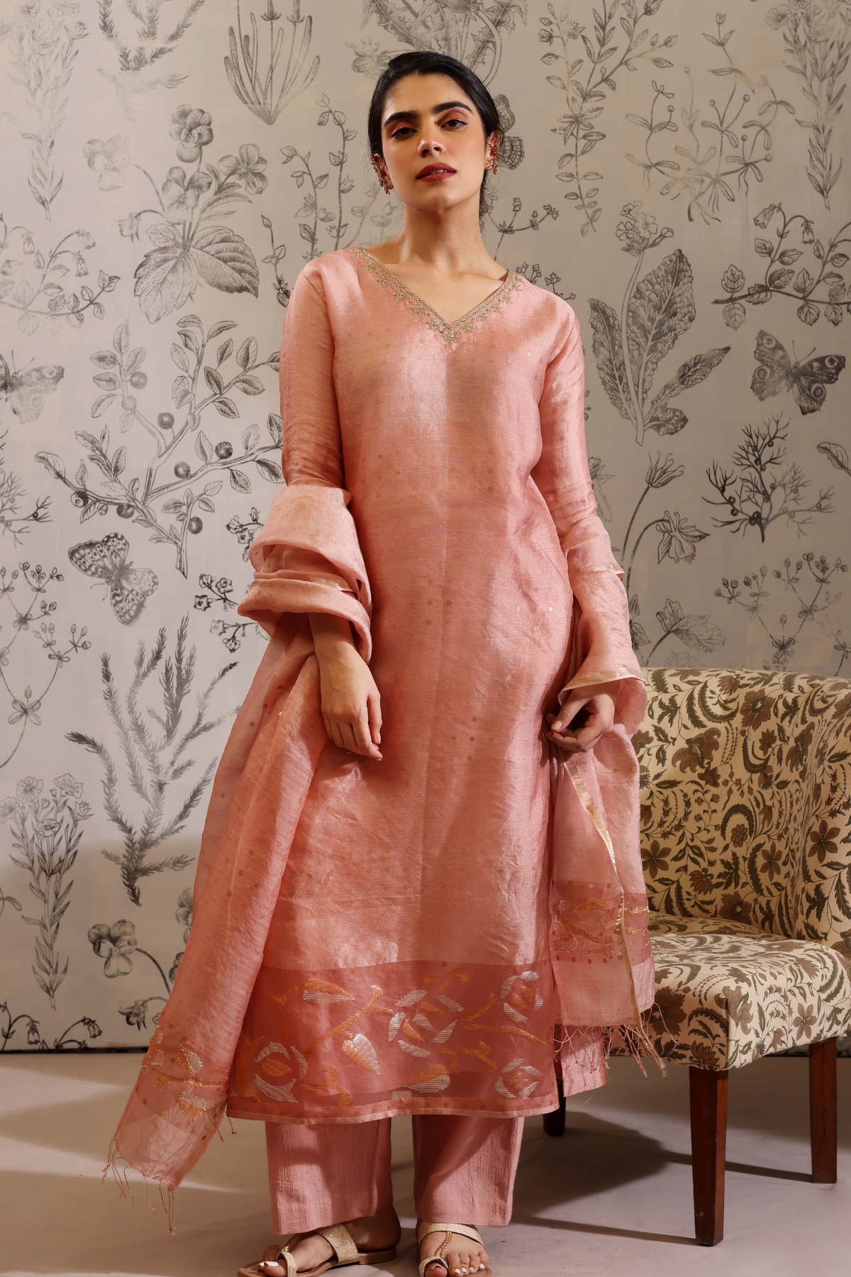 Udaya - Kurta Set- Old Rose