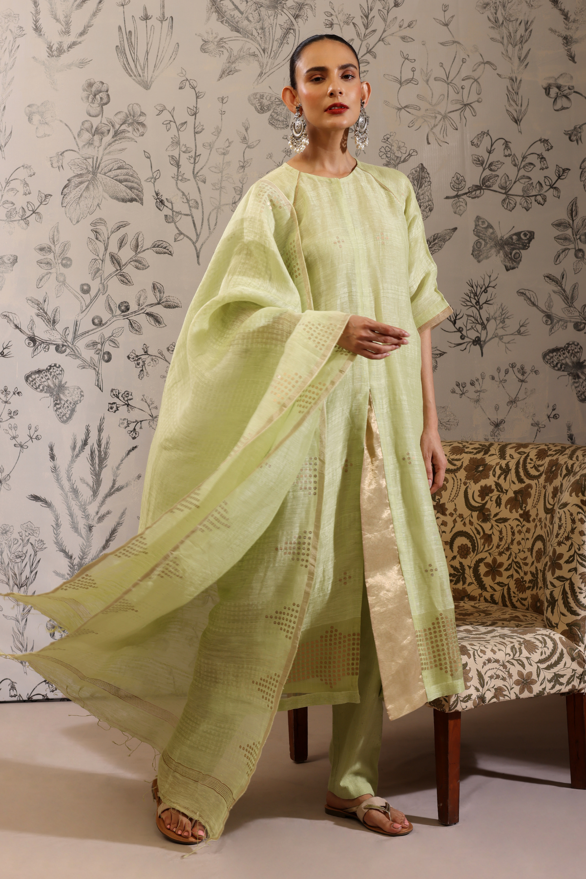 Piyusa - Kurta Set- Green