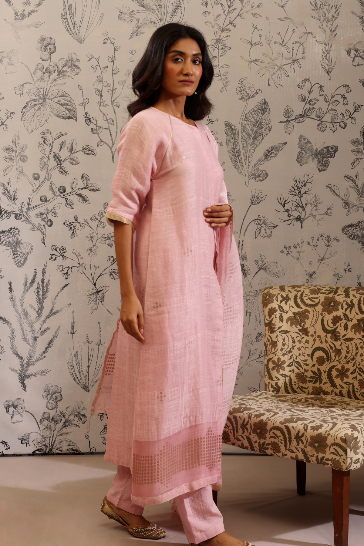 Piyusa - Kurta Set- Pink