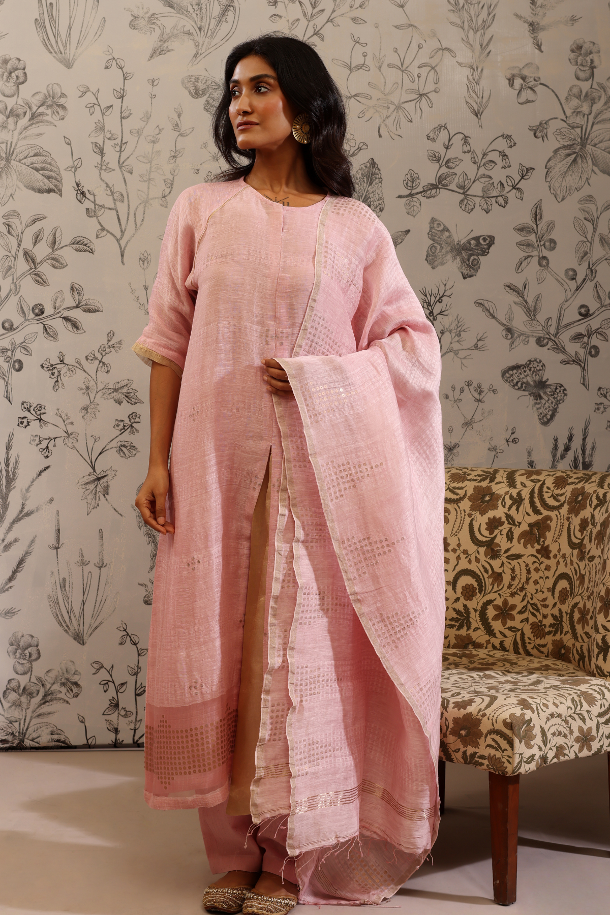 Piyusa - Kurta Set- Pink