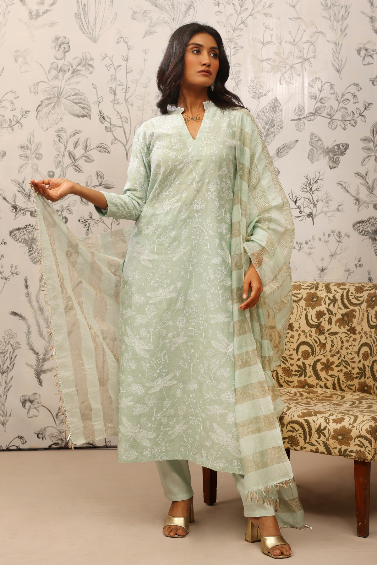 Gulma - Kurta Set- Blue