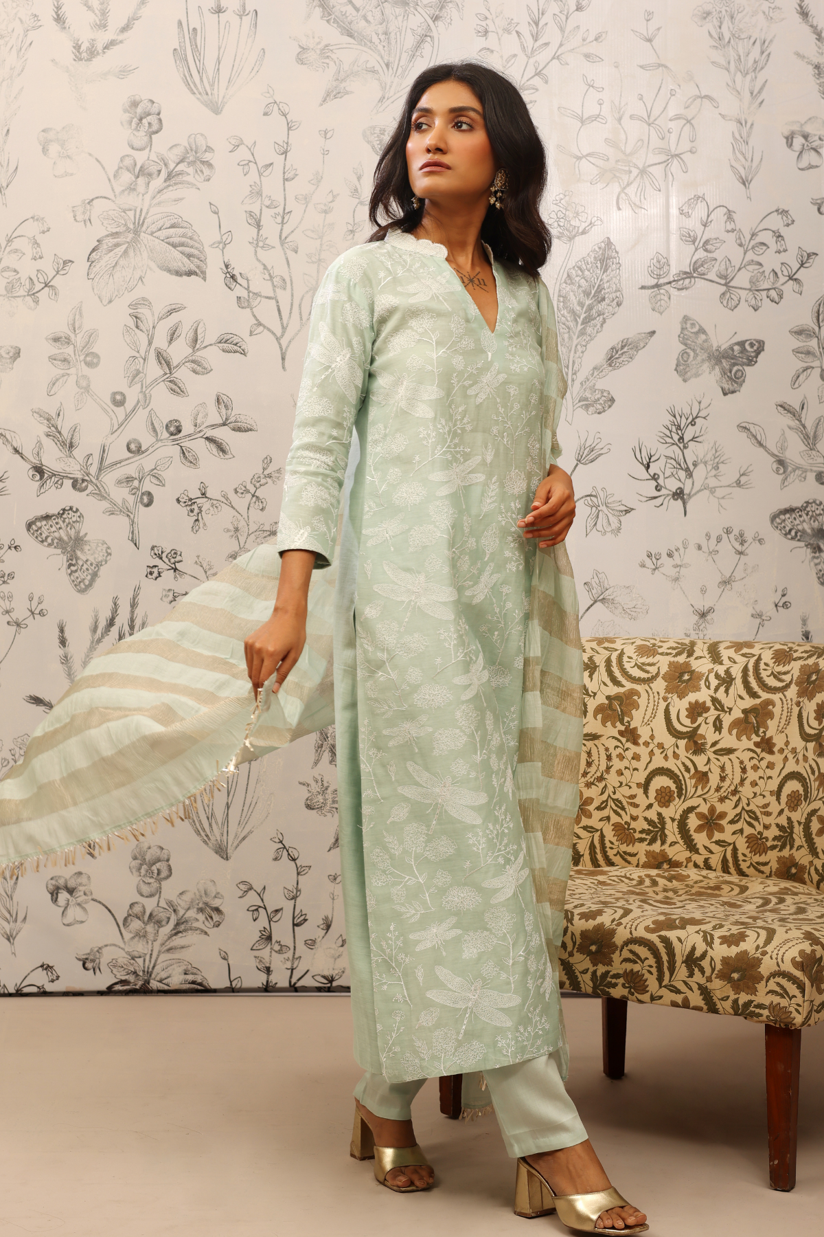 Gulma - Kurta Set- Blue