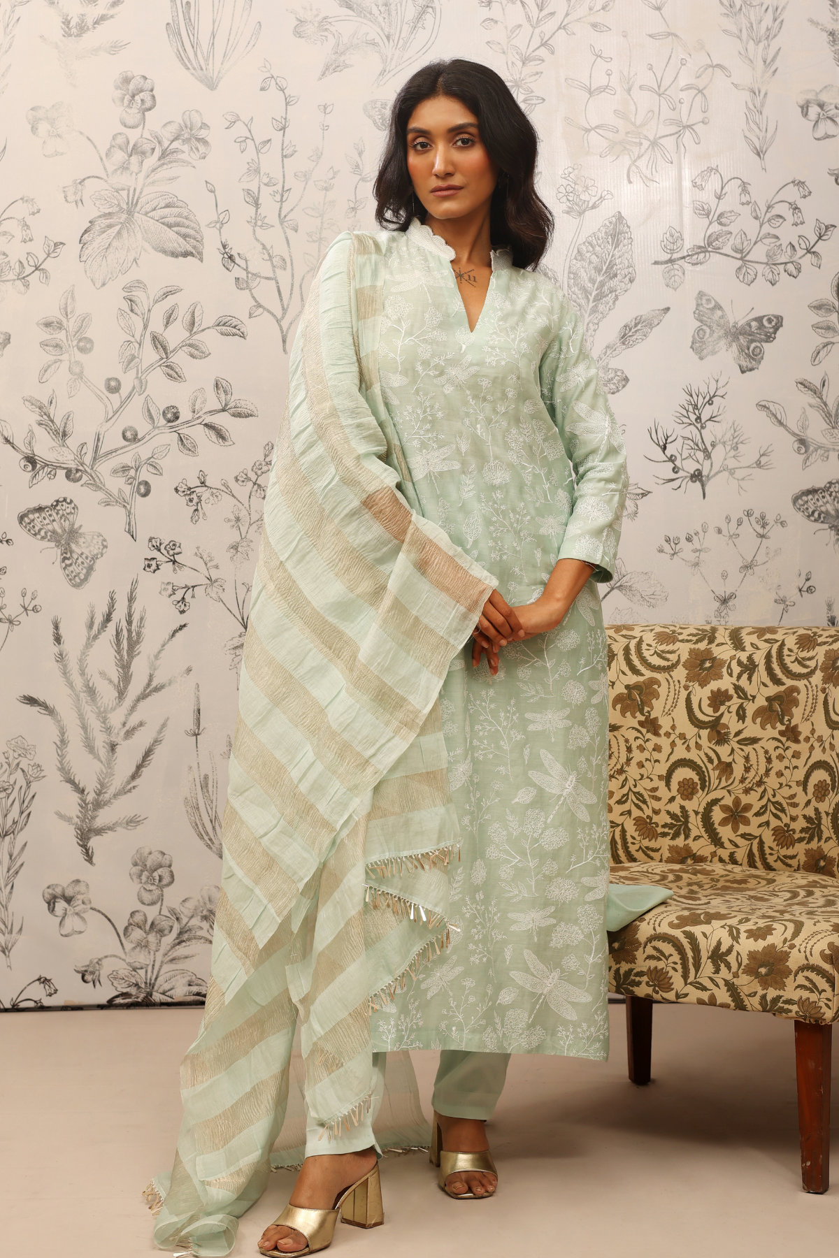 Gulma - Kurta Set- Blue